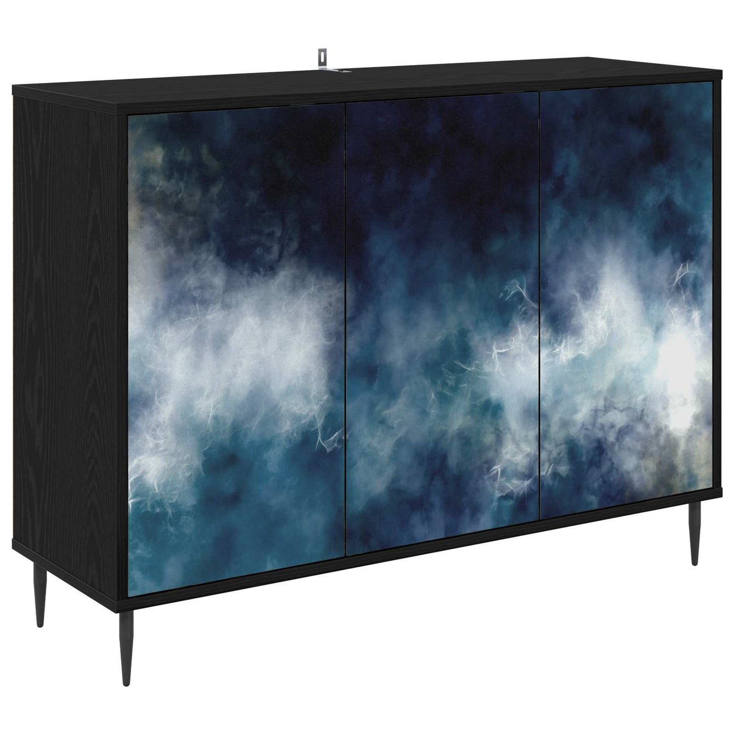 Sideboard RAALTE Black Oak 102 x 33 x 76 cm Engineered Wood