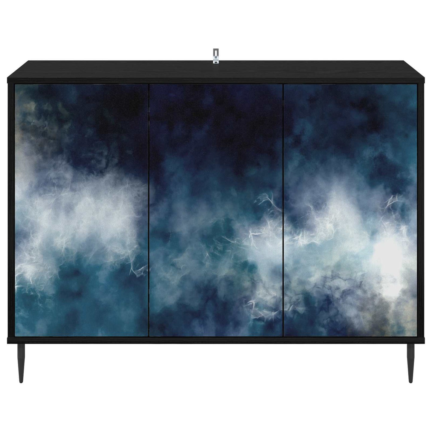 Sideboard RAALTE Black Oak 102 x 33 x 76 cm Engineered Wood