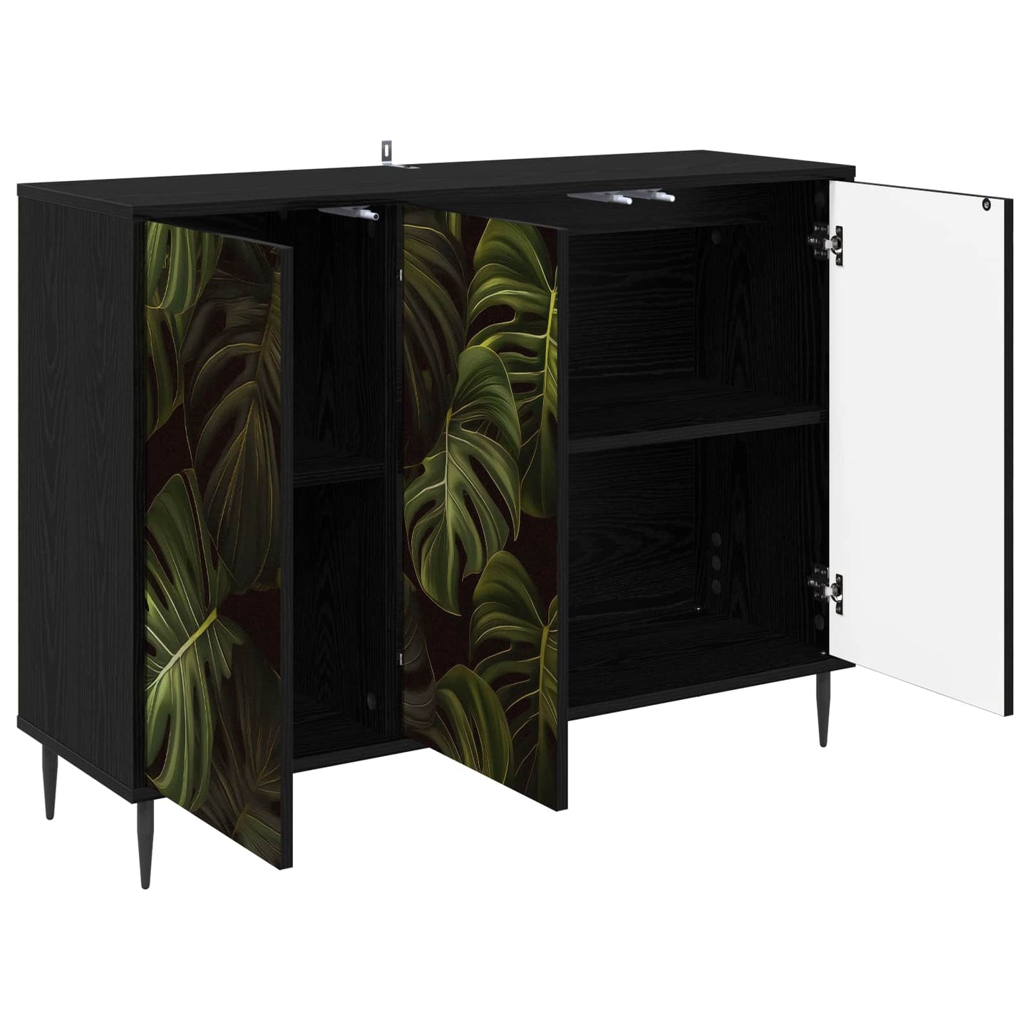 Sideboard ELBURG Black Oak 102 x 33 x 76 cm Engineered Wood