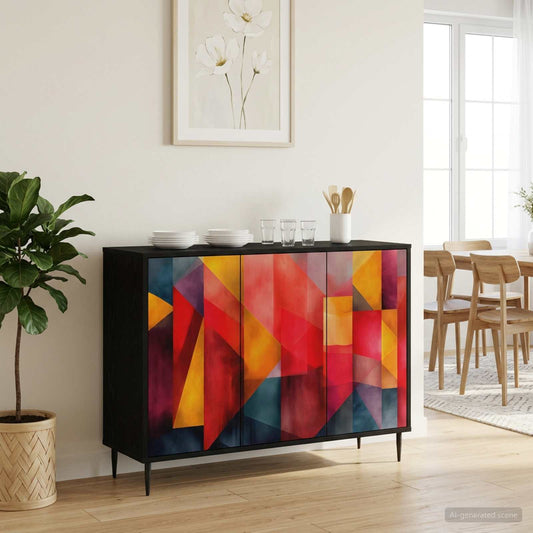 Sideboard HEESCH Black Oak 102 x 33 x 76 cm Engineered Wood