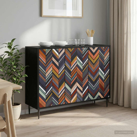 Sideboard OMMEN Black Oak 102 x 33 x 76 cm Engineered Wood