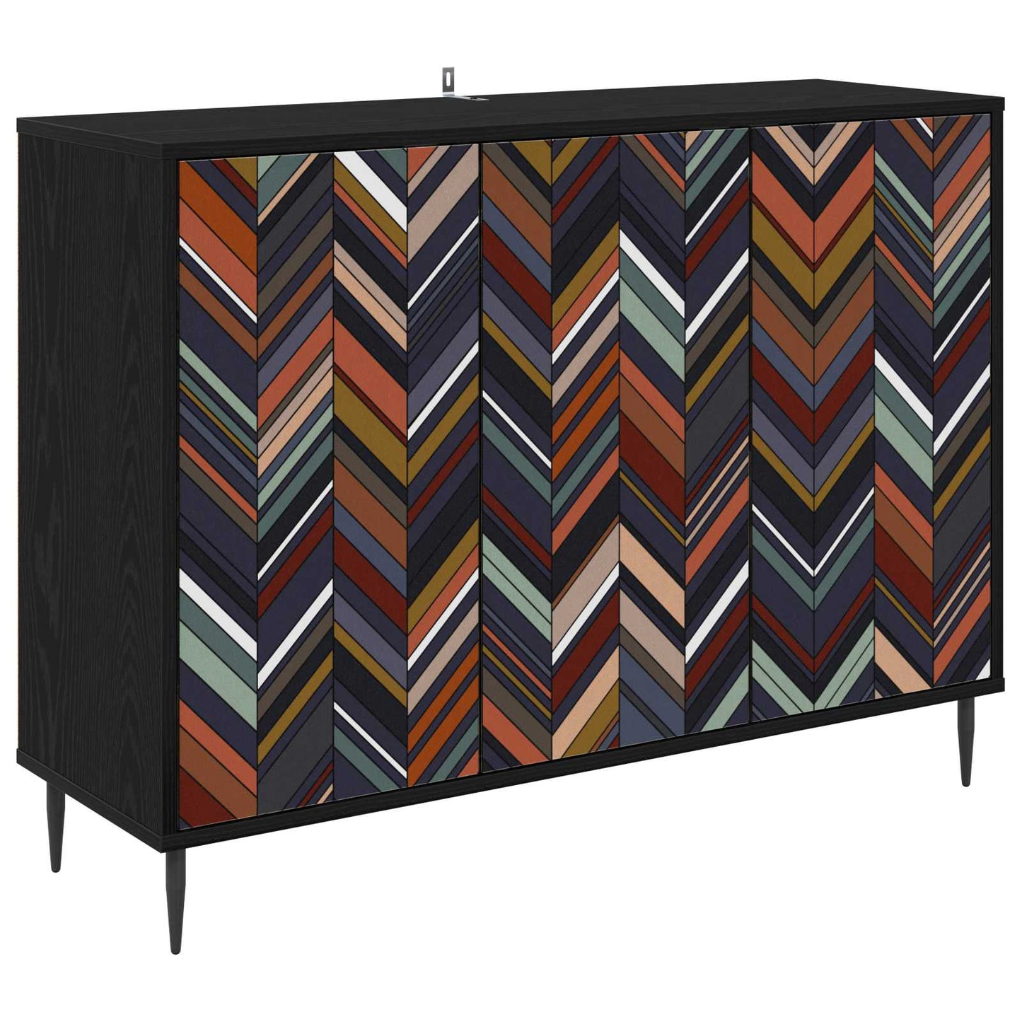 Sideboard OMMEN Black Oak 102 x 33 x 76 cm Engineered Wood