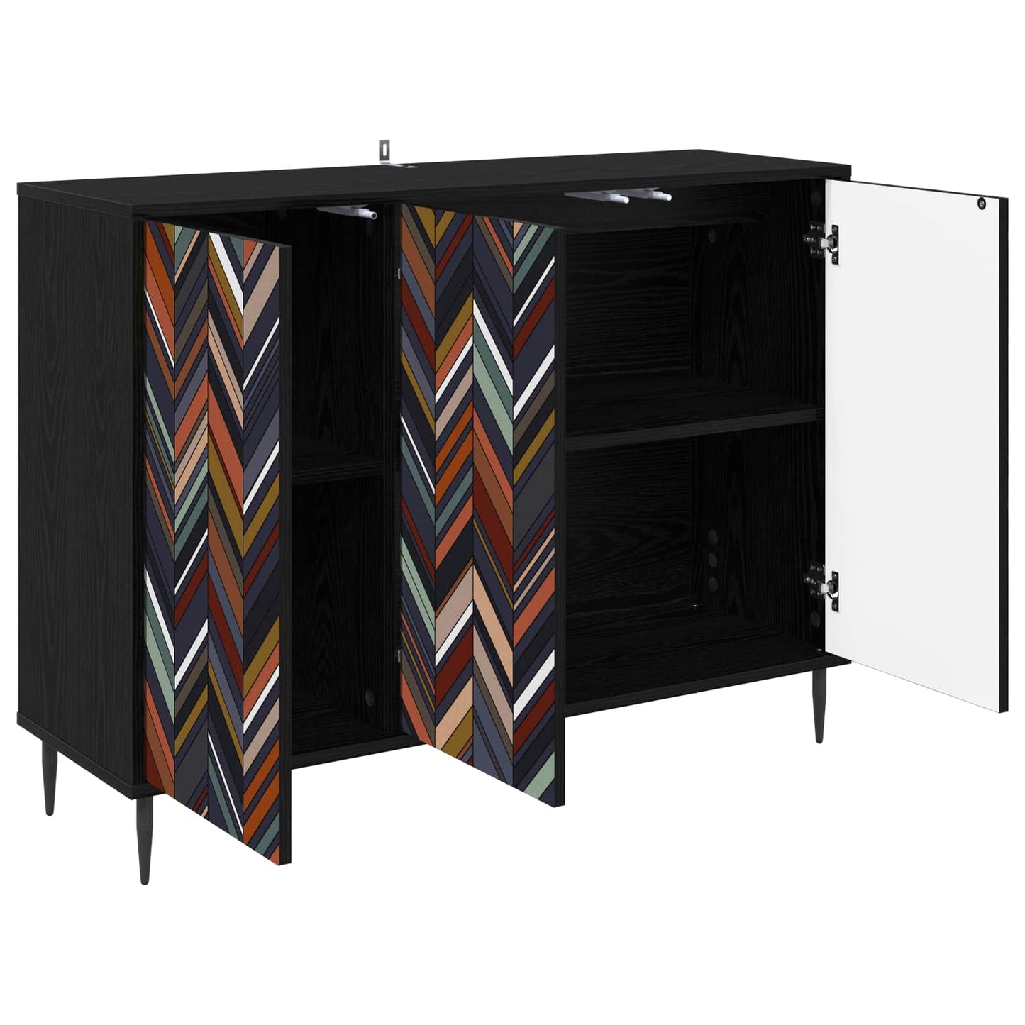Sideboard OMMEN Black Oak 102 x 33 x 76 cm Engineered Wood