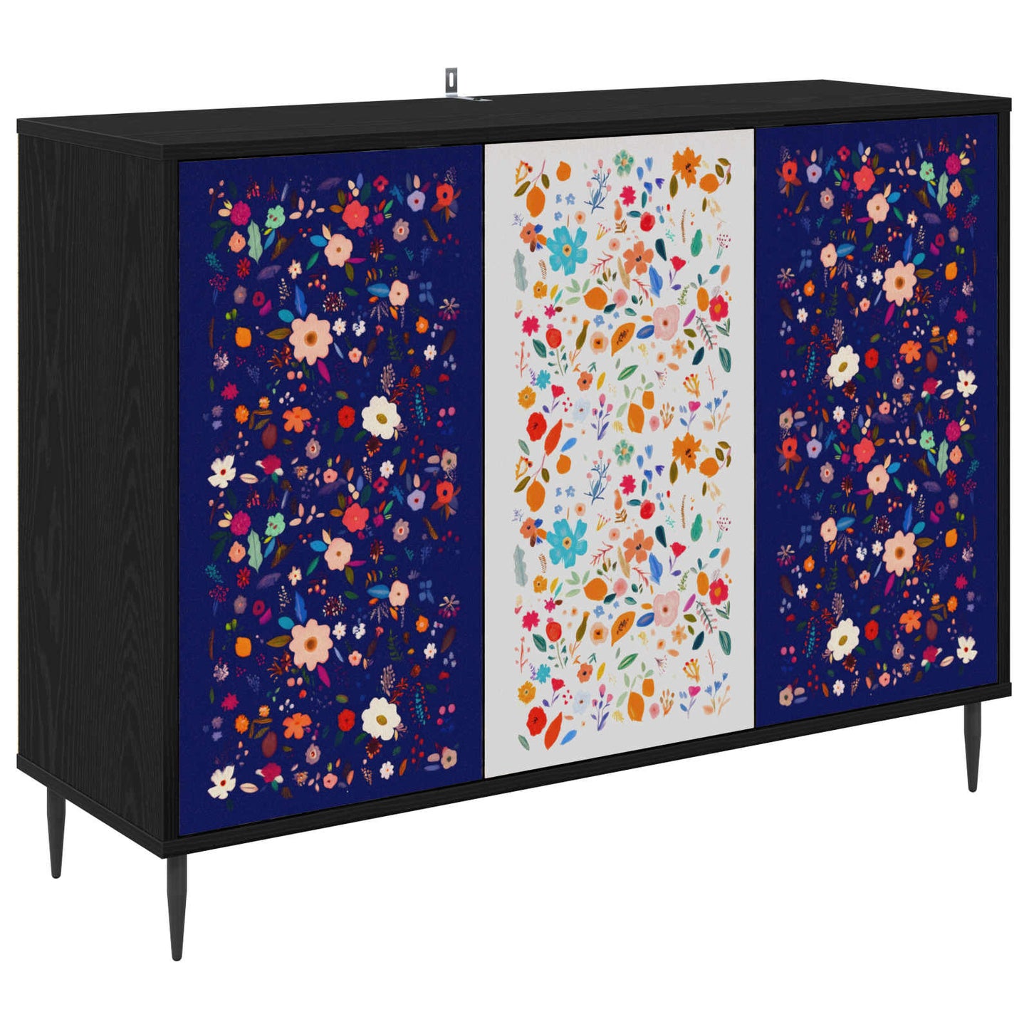 Sideboard MAINZ Black Oak 102 x 33 x 76 cm Engineered Wood