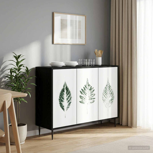 Sideboard HANAU Black Oak 102 x 33 x 76 cm Engineered Wood