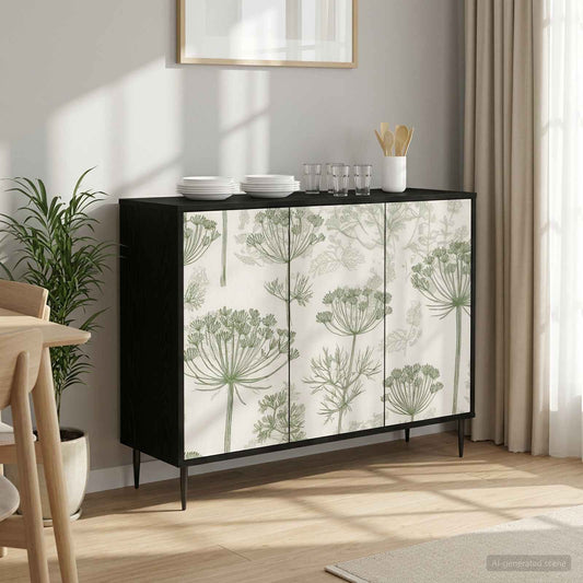 Sideboard GOTHA Black Oak 102 x 33 x 76 cm Engineered Wood