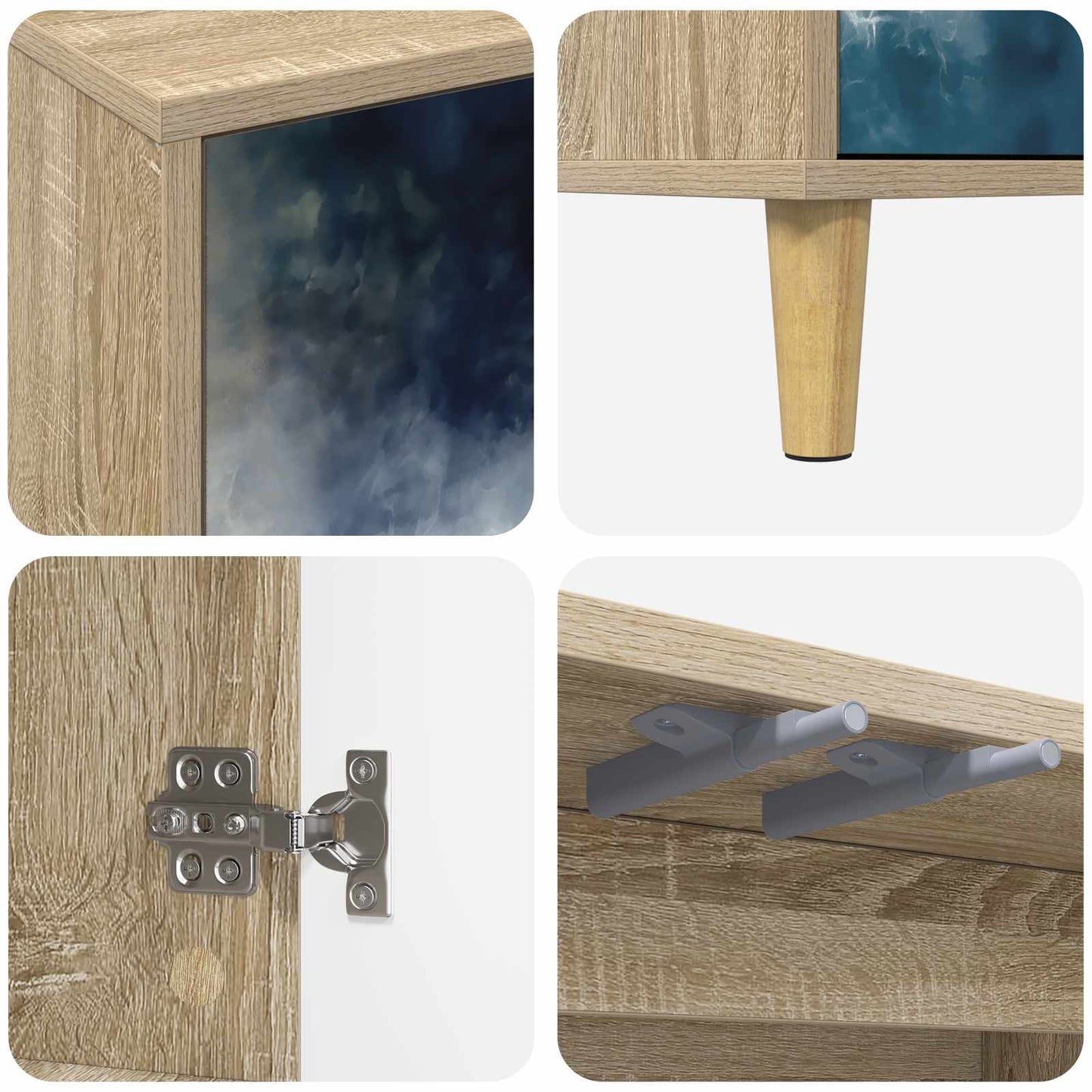 TV Cabinet RAALTE 69 x 33 x 50 cm Sonoma Engineered Wood
