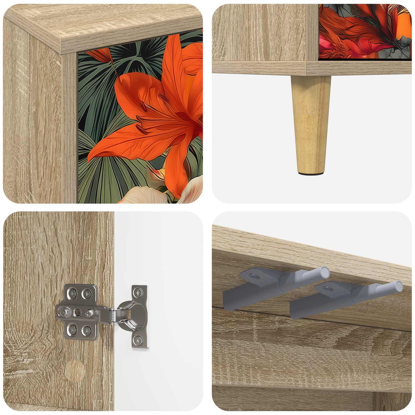 TV Cabinet GENNEP 69 x 33 x 50 cm Sonoma Engineered Wood