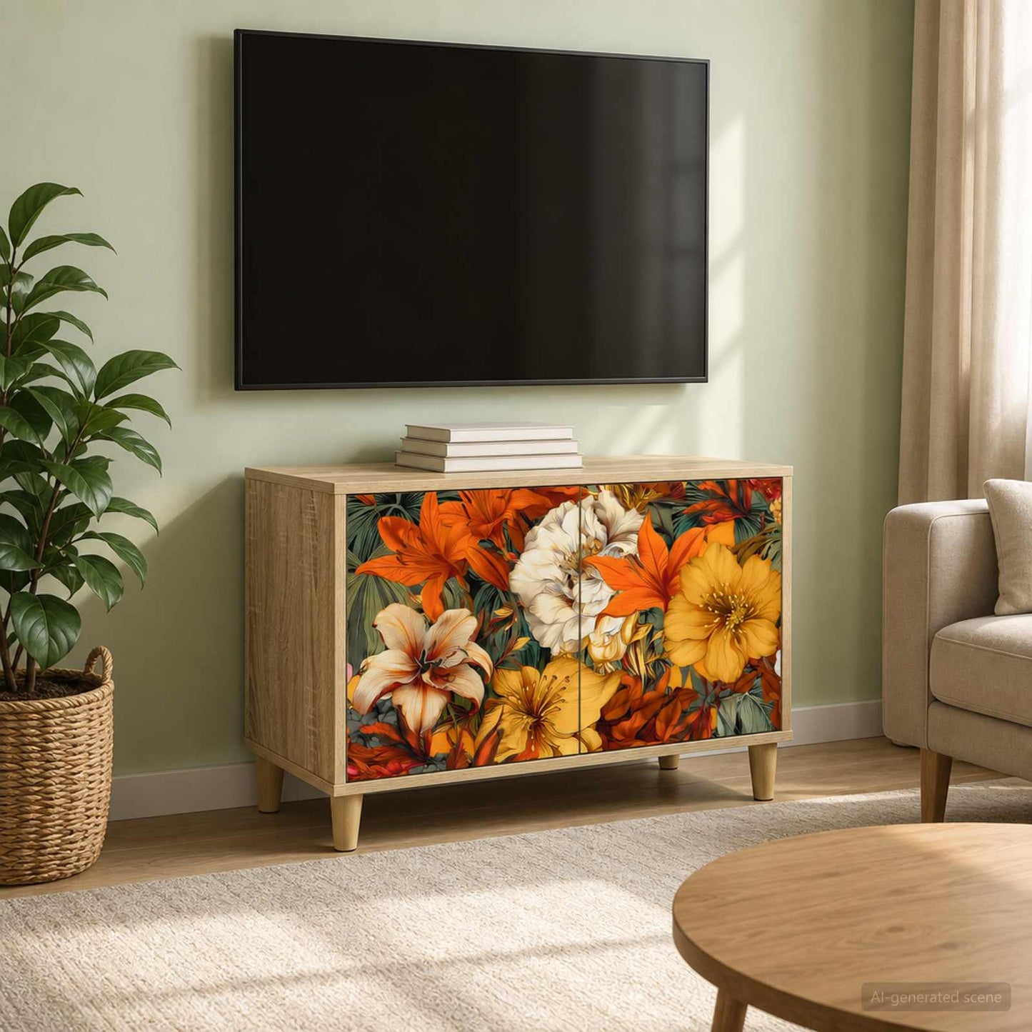 TV Cabinet GENNEP 69 x 33 x 50 cm Sonoma Engineered Wood