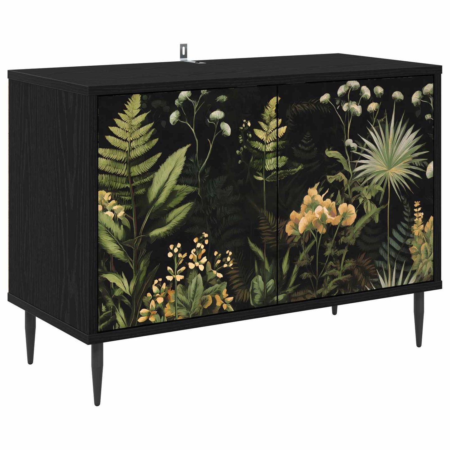 TV Cabinet RHENEN 69 x 33 x 50.5 cm Black Oak Engineered Wood
