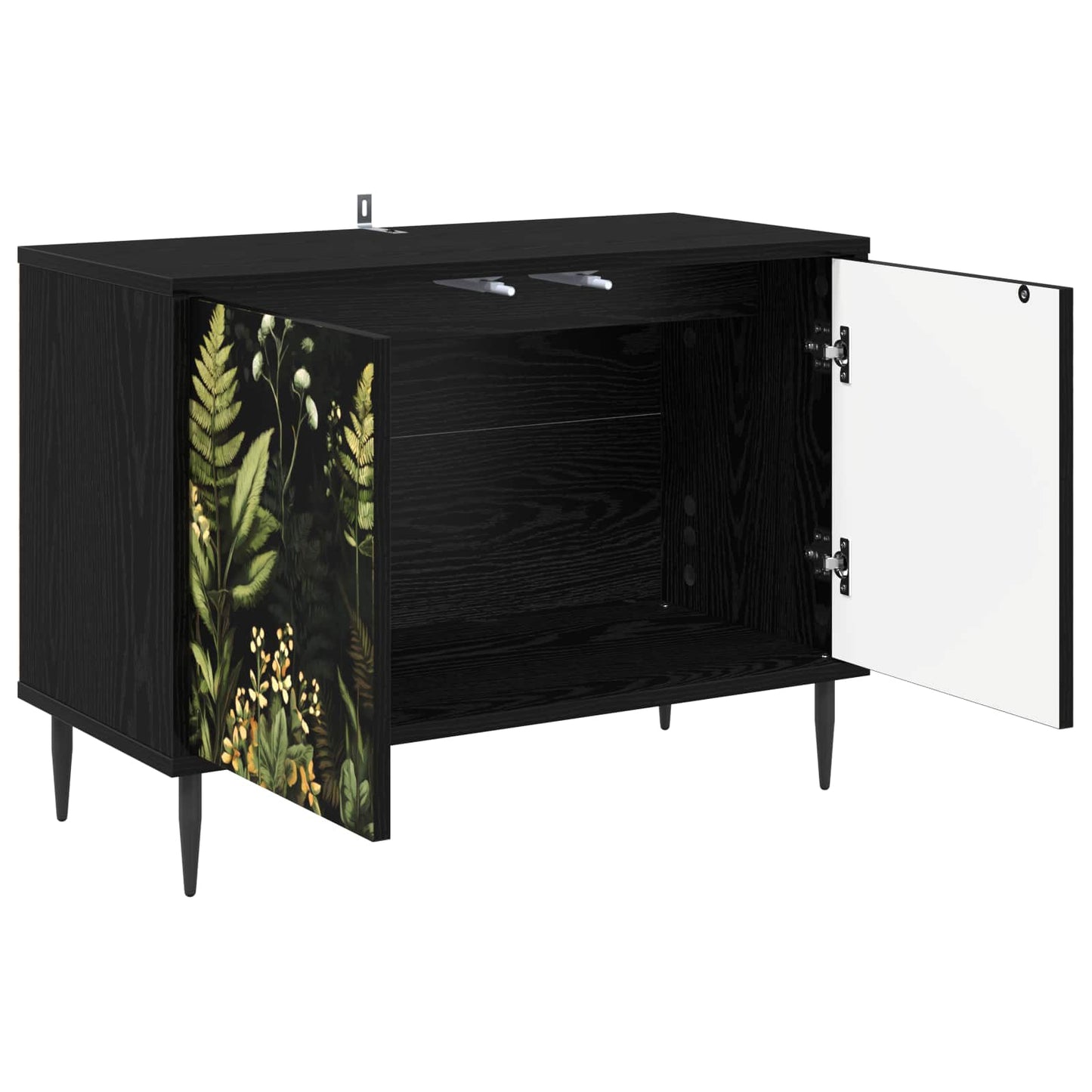 TV Cabinet RHENEN 69 x 33 x 50.5 cm Black Oak Engineered Wood