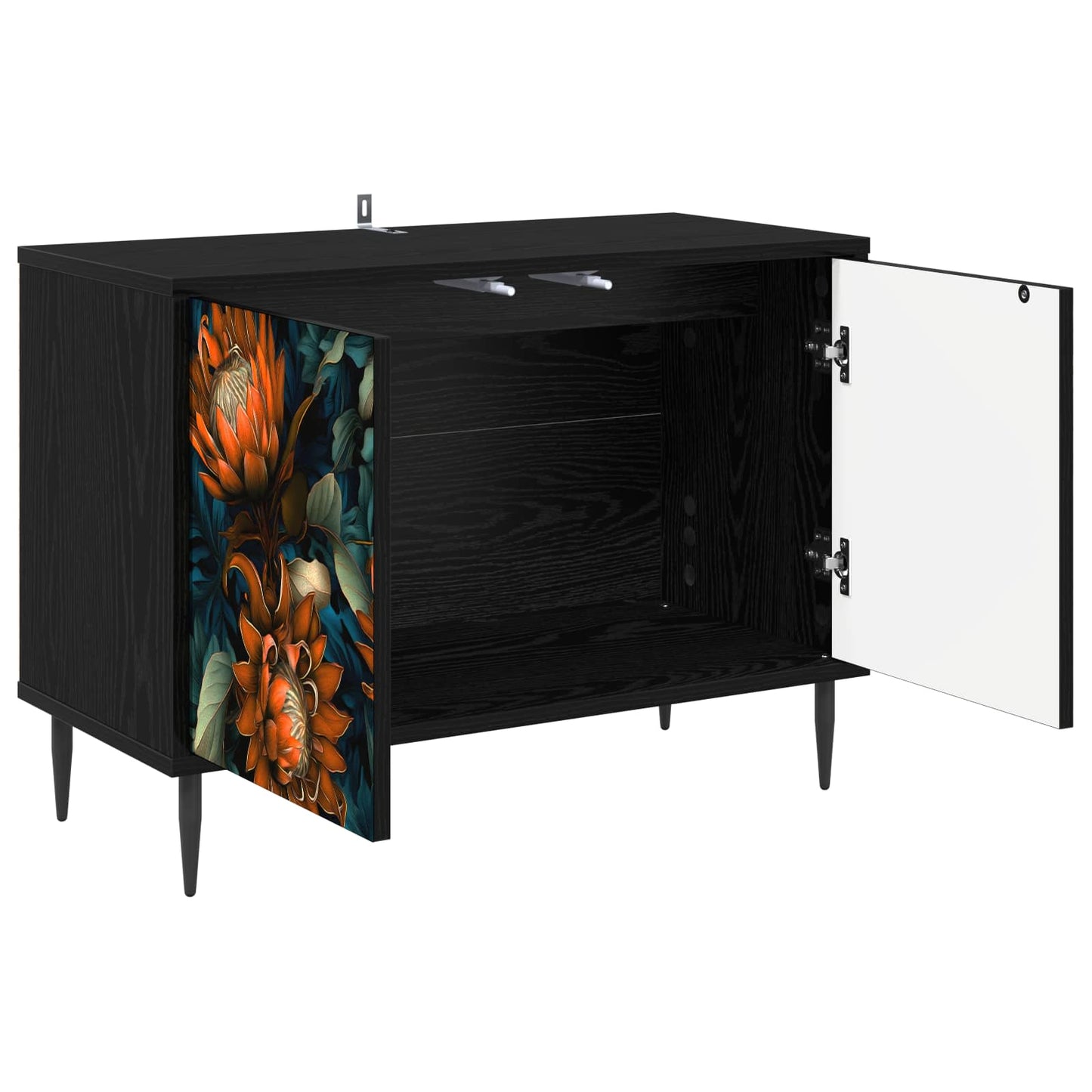 TV Cabinet LOCHEM 69 x 33 x 50.5 cm Black Oak Engineered Wood