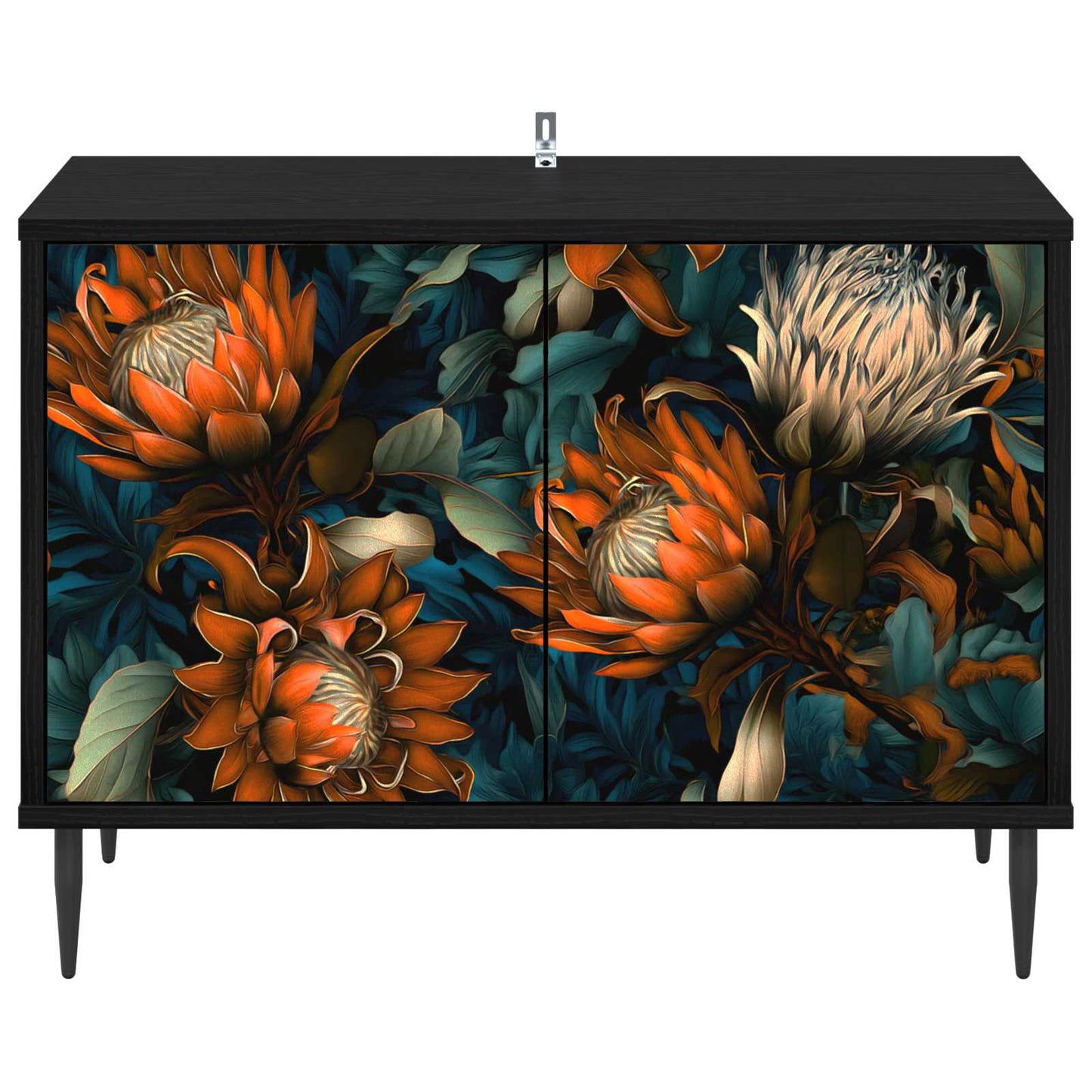 TV Cabinet LOCHEM 69 x 33 x 50.5 cm Black Oak Engineered Wood