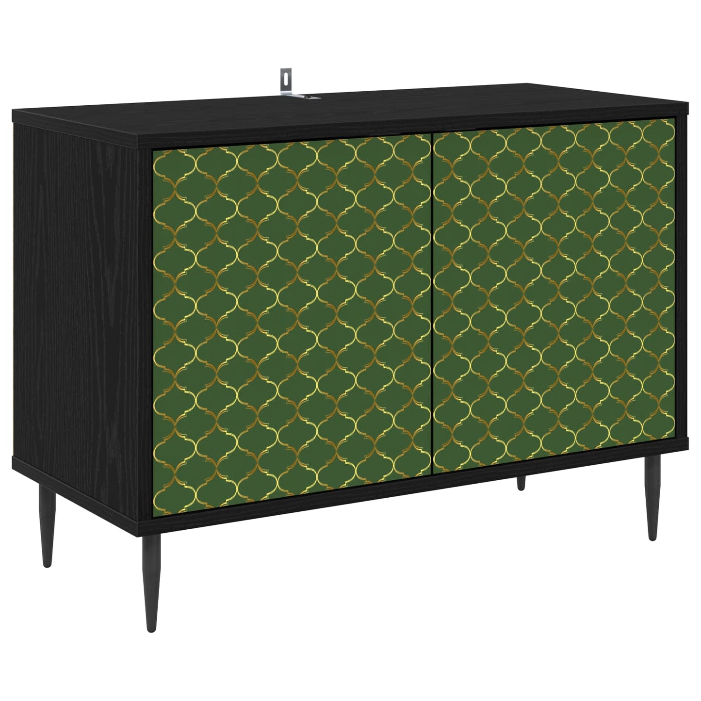 TV Cabinet GELEEN 69 x 33 x 50.5 cm Black Oak Engineered Wood