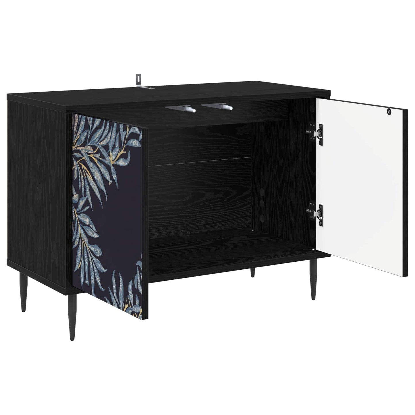 TV Cabinet DOKKUM 69 x 33 x 50.5 cm Black Oak Engineered Wood