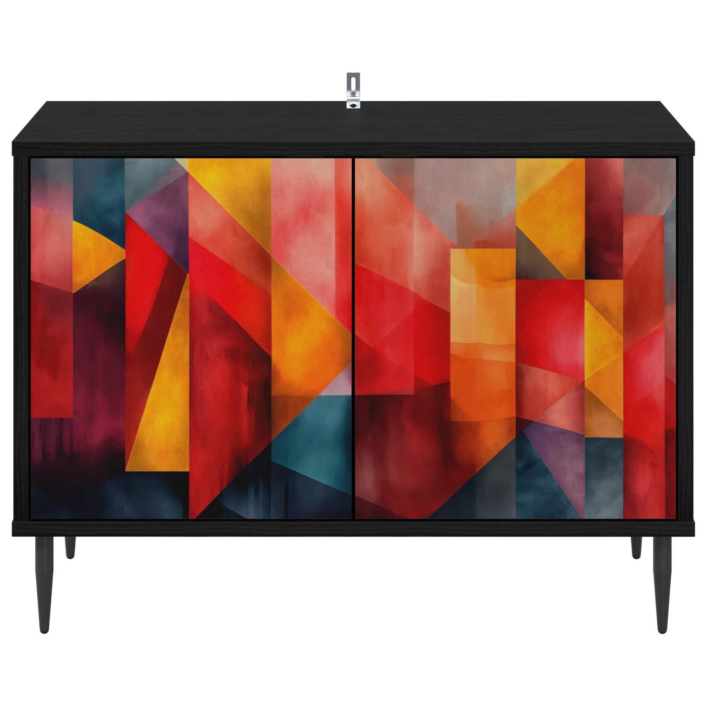 TV Cabinet HEESCH 69 x 33 x 50.5 cm Black Oak Engineered Wood