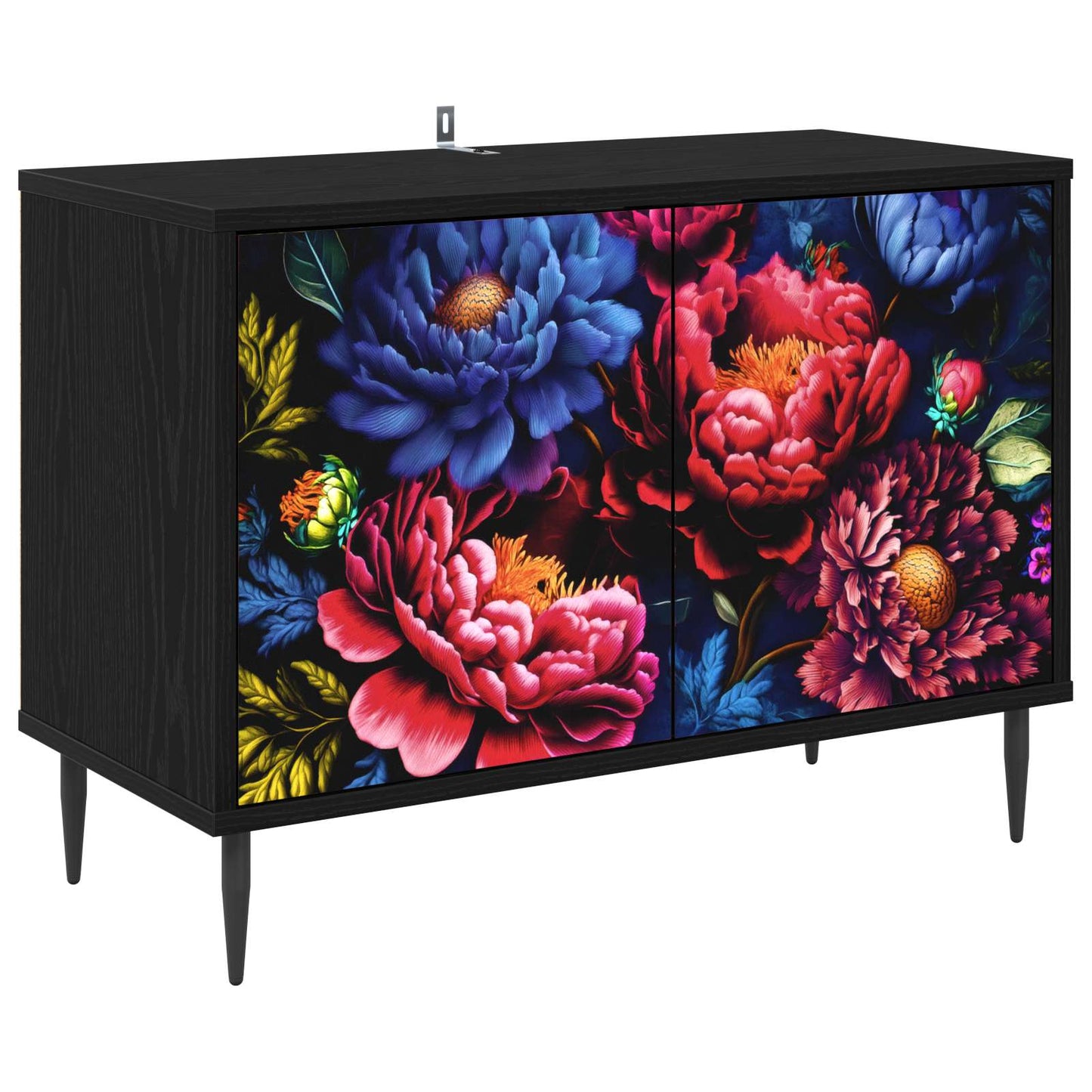 TV Cabinet KIEL 69 x 33 x 50.5 cm Black Oak Engineered Wood