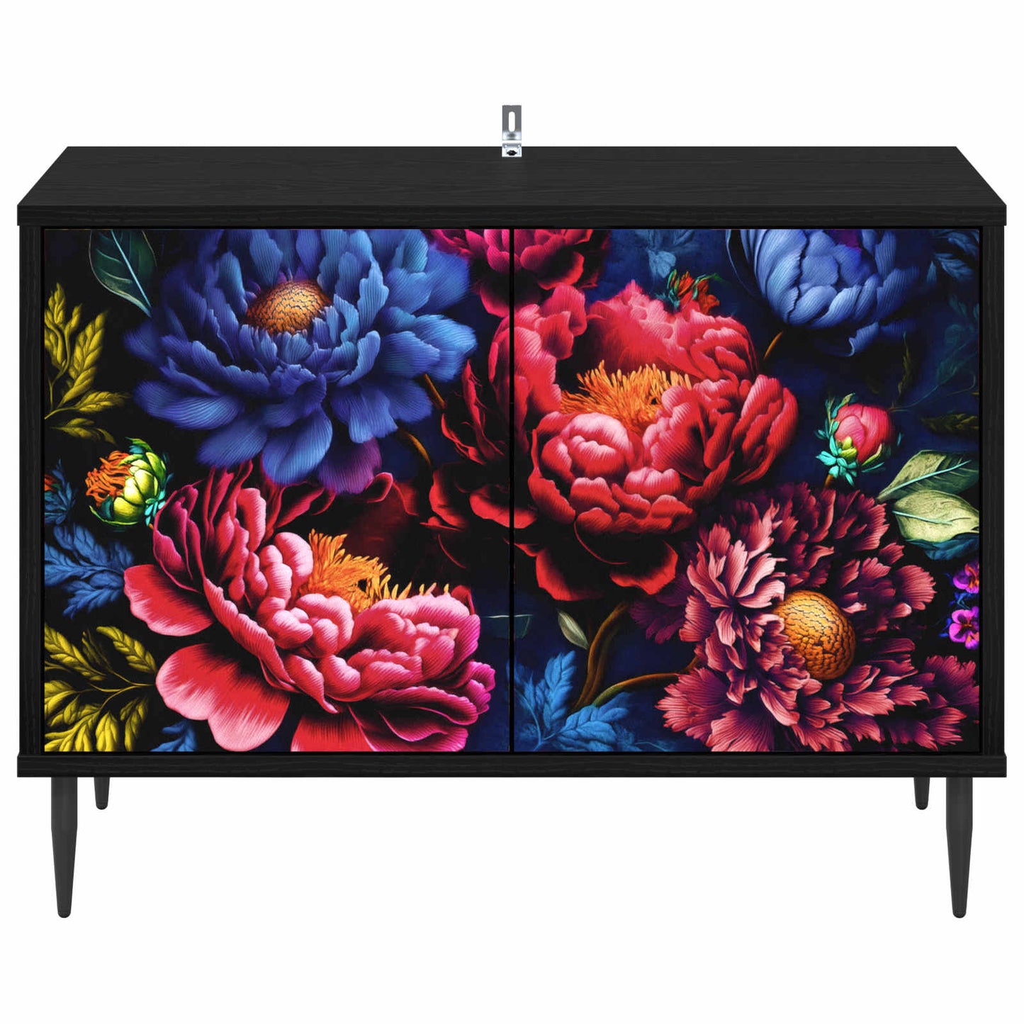 TV Cabinet KIEL 69 x 33 x 50.5 cm Black Oak Engineered Wood