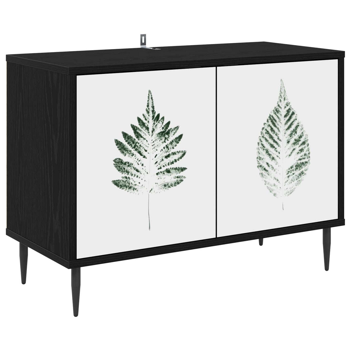 TV Cabinet HANAU 69 x 33 x 50.5 cm Black Oak Engineered Wood