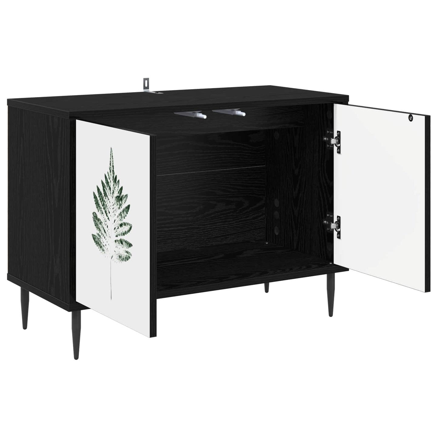 TV Cabinet HANAU 69 x 33 x 50.5 cm Black Oak Engineered Wood