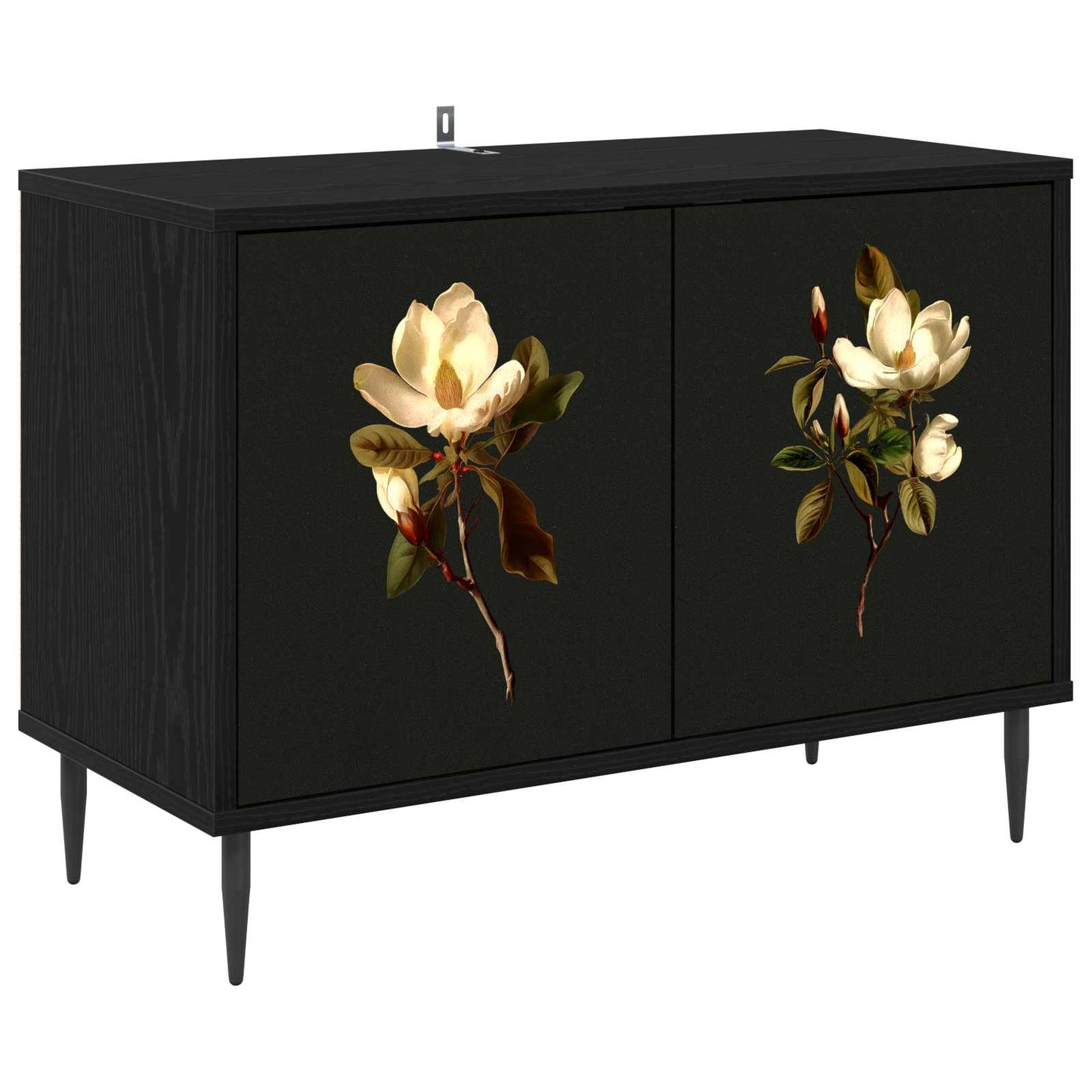 TV Cabinet BREMEN 69 x 33 x 50.5 cm Black Oak Engineered Wood