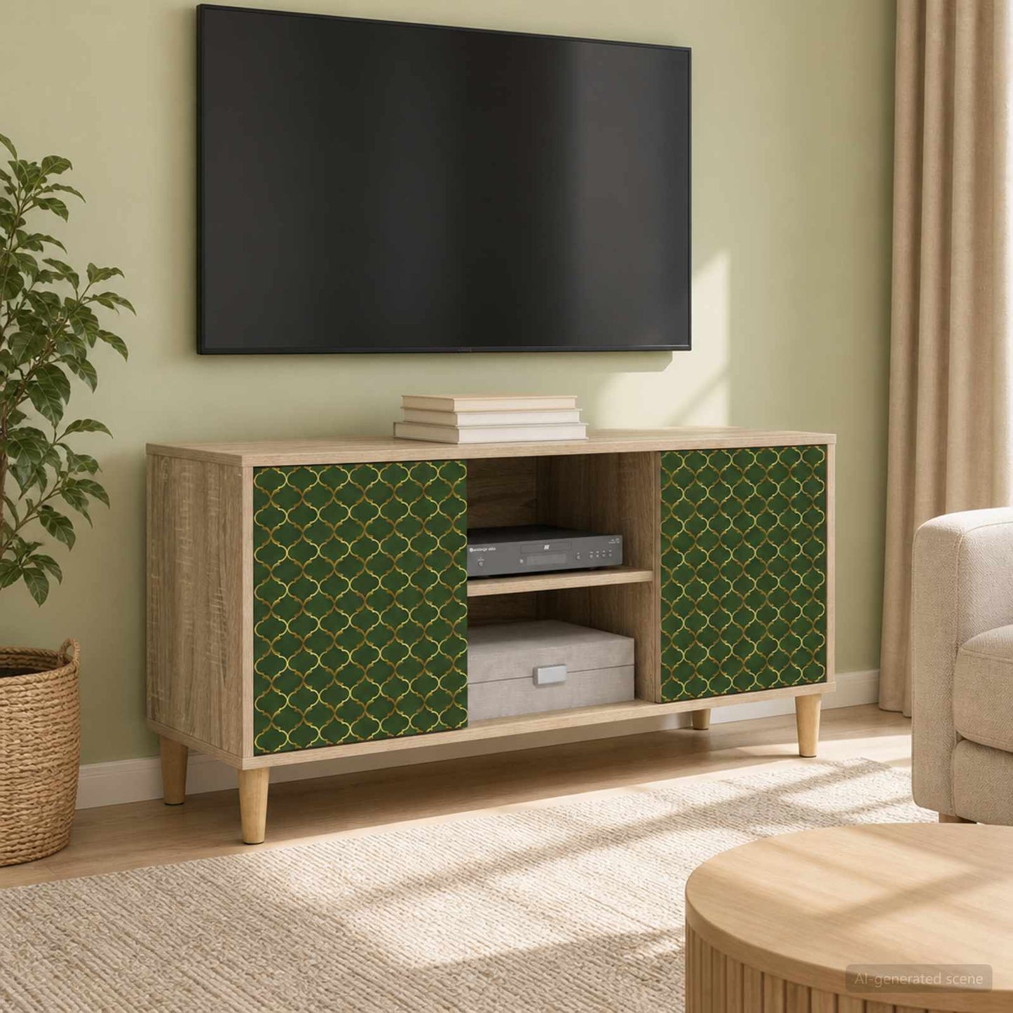TV Cabinet GELEEN 102 x 33 x 50 cm Sonoma Engineered Wood