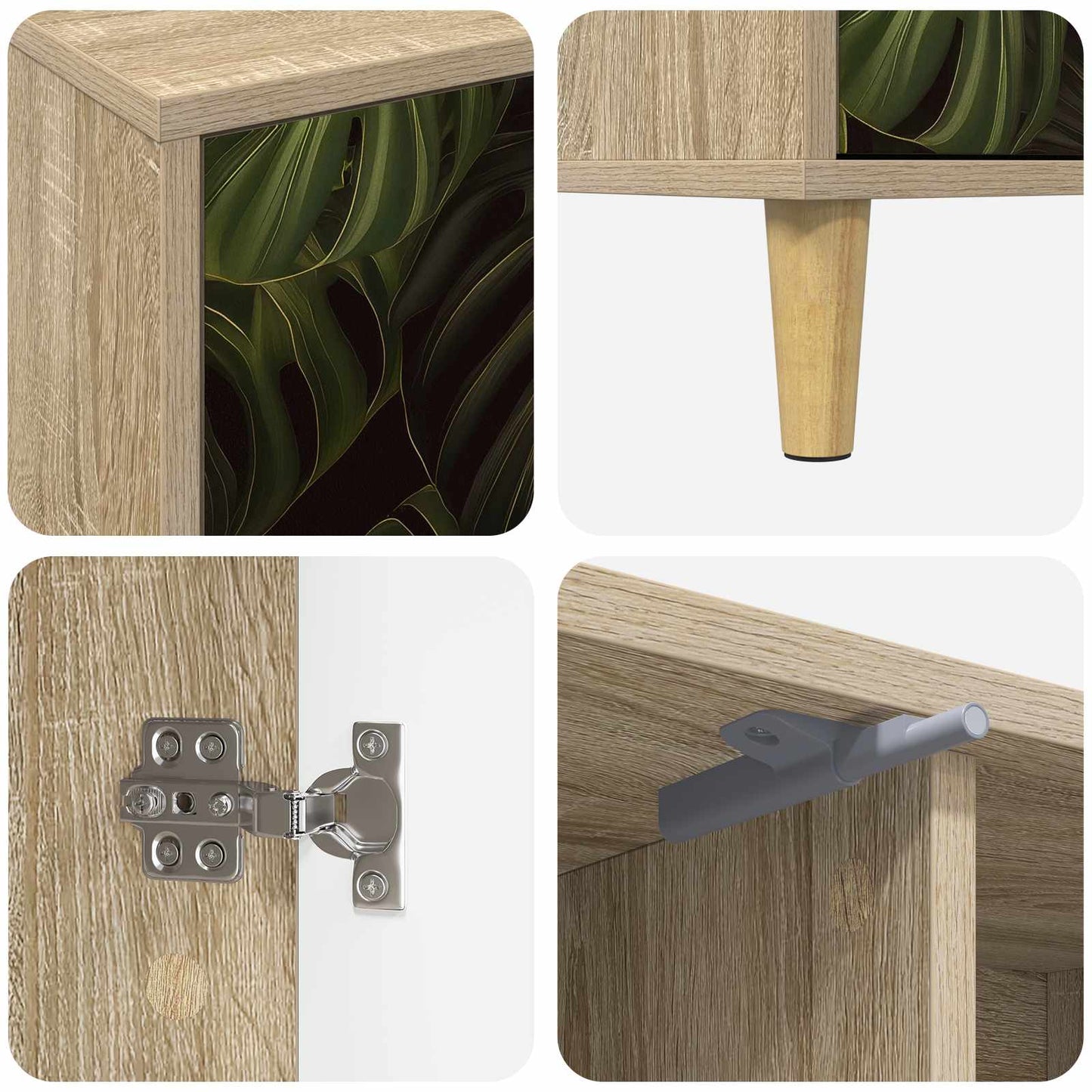 TV Cabinet ELBURG 102 x 33 x 50 cm Sonoma Engineered Wood
