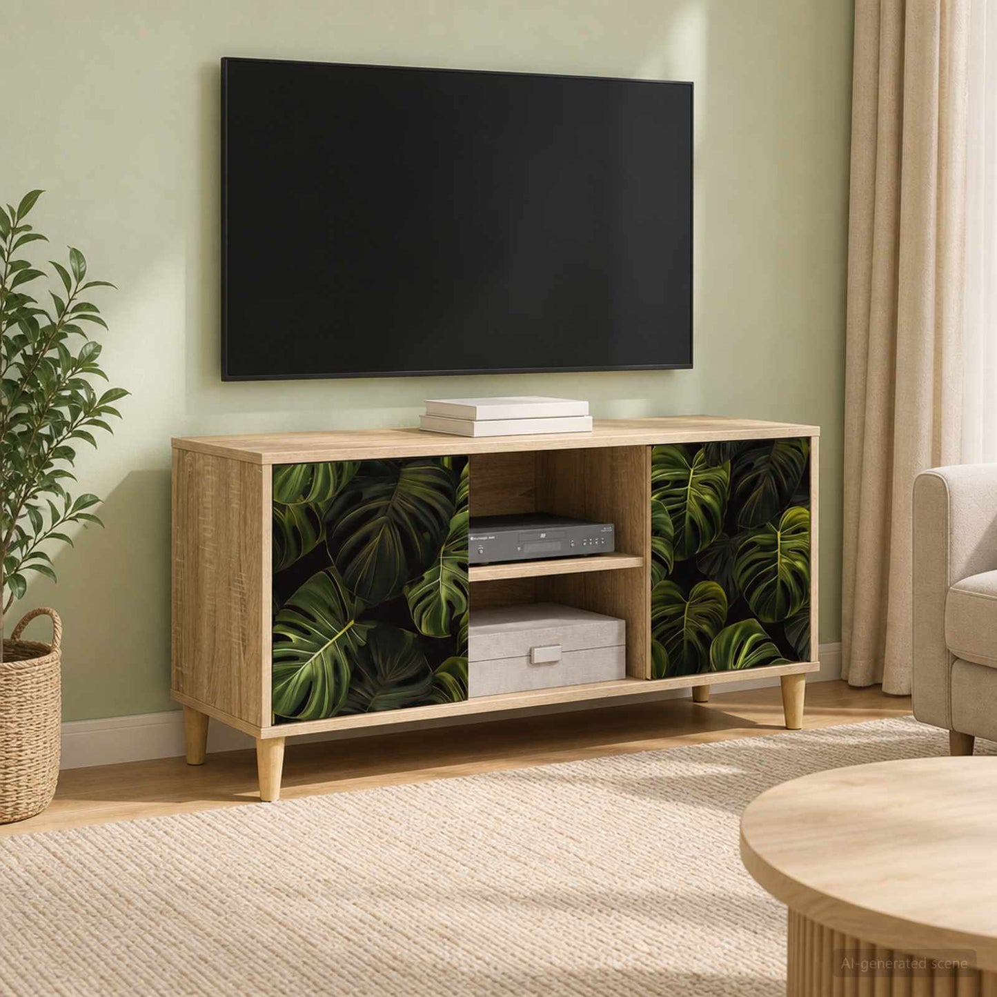 TV Cabinet ELBURG 102 x 33 x 50 cm Sonoma Engineered Wood