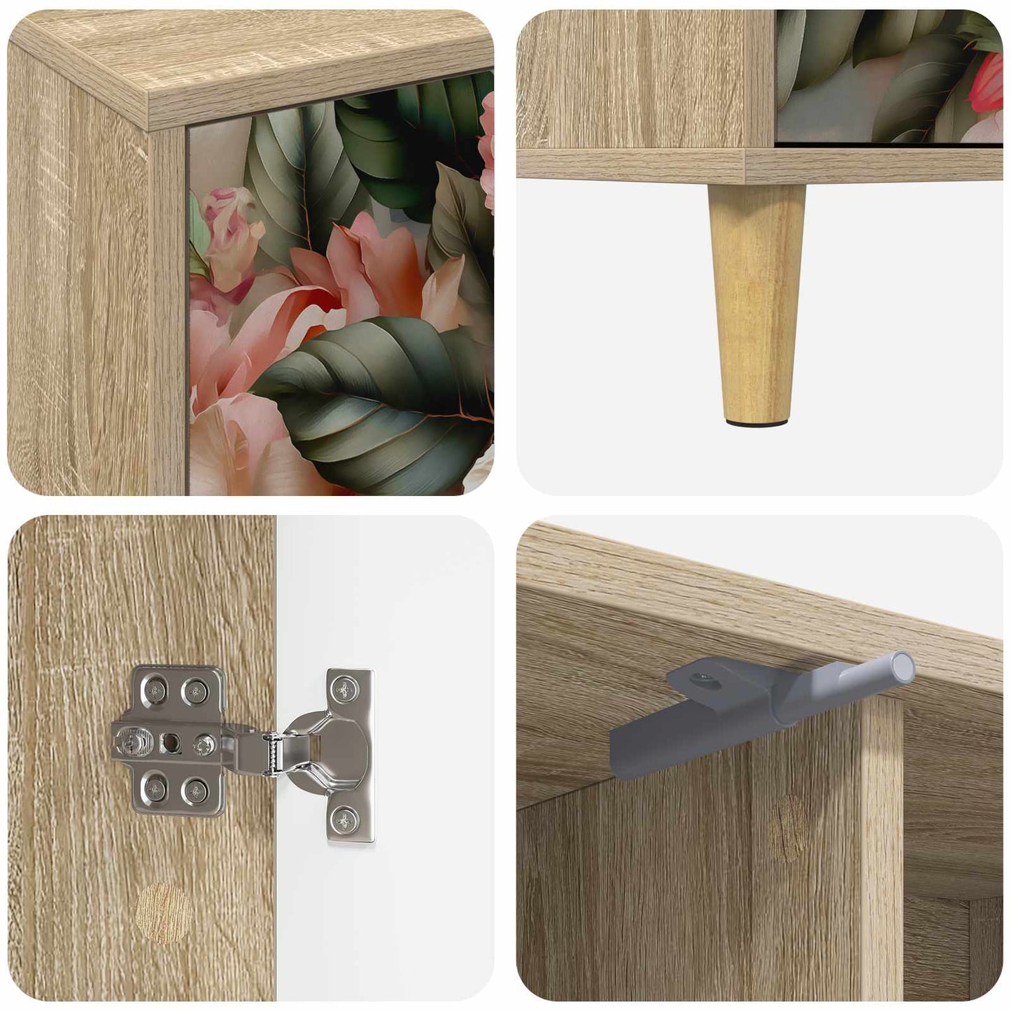 TV Cabinet BORNE 102 x 33 x 50 cm Sonoma Engineered Wood