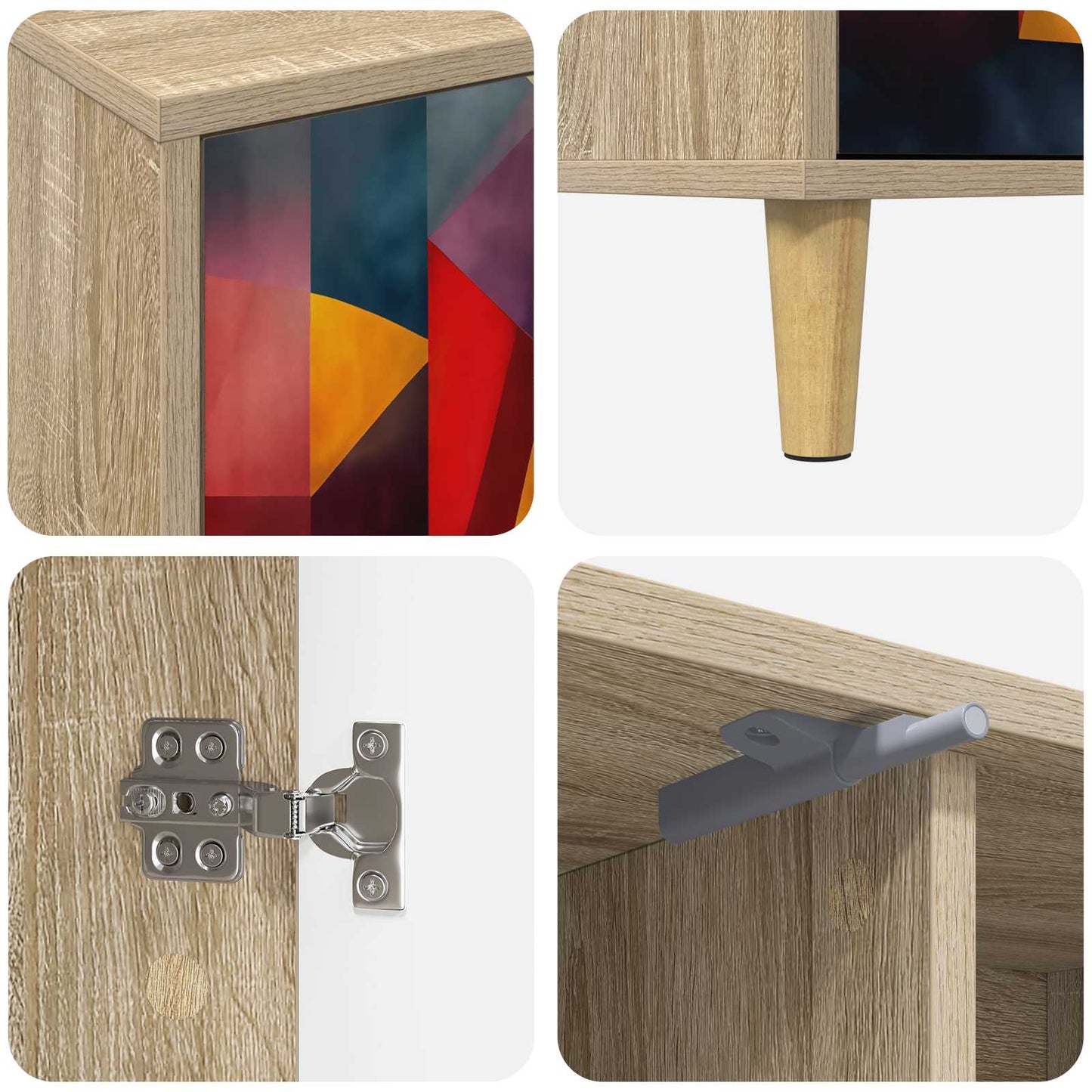 TV Cabinet HEESCH 102 x 33 x 50 cm Sonoma Engineered Wood