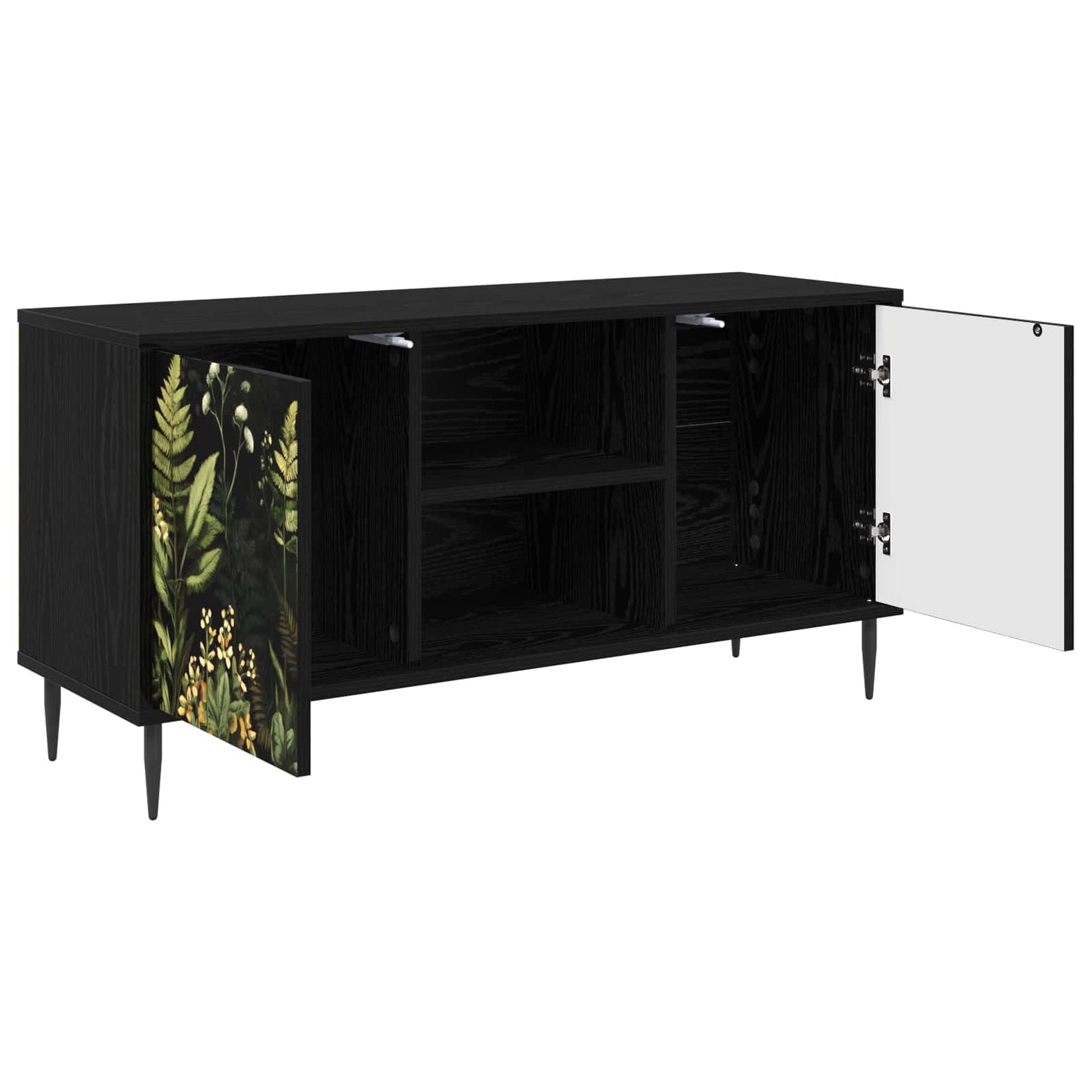 TV Cabinet RHENEN 102 x 33 x 51 cm Black Oak Engineered Wood