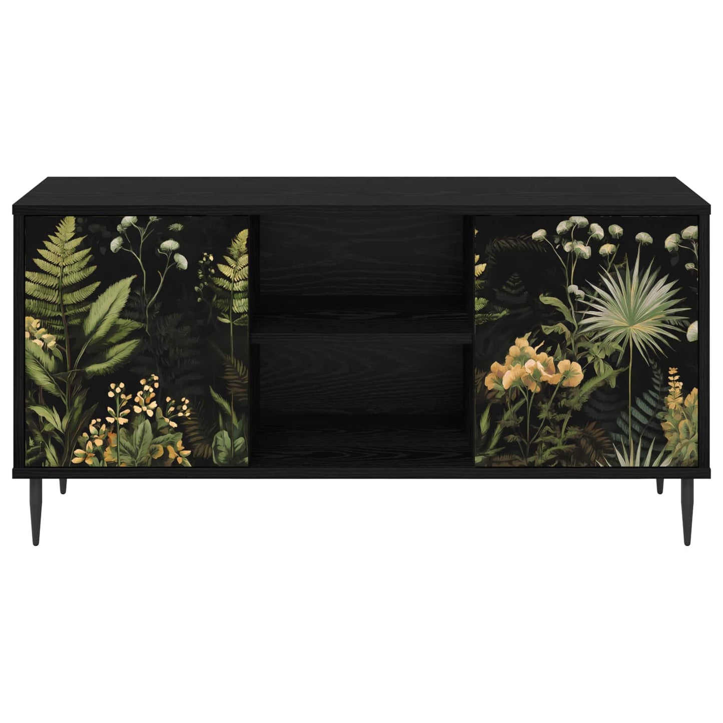 TV Cabinet RHENEN 102 x 33 x 51 cm Black Oak Engineered Wood