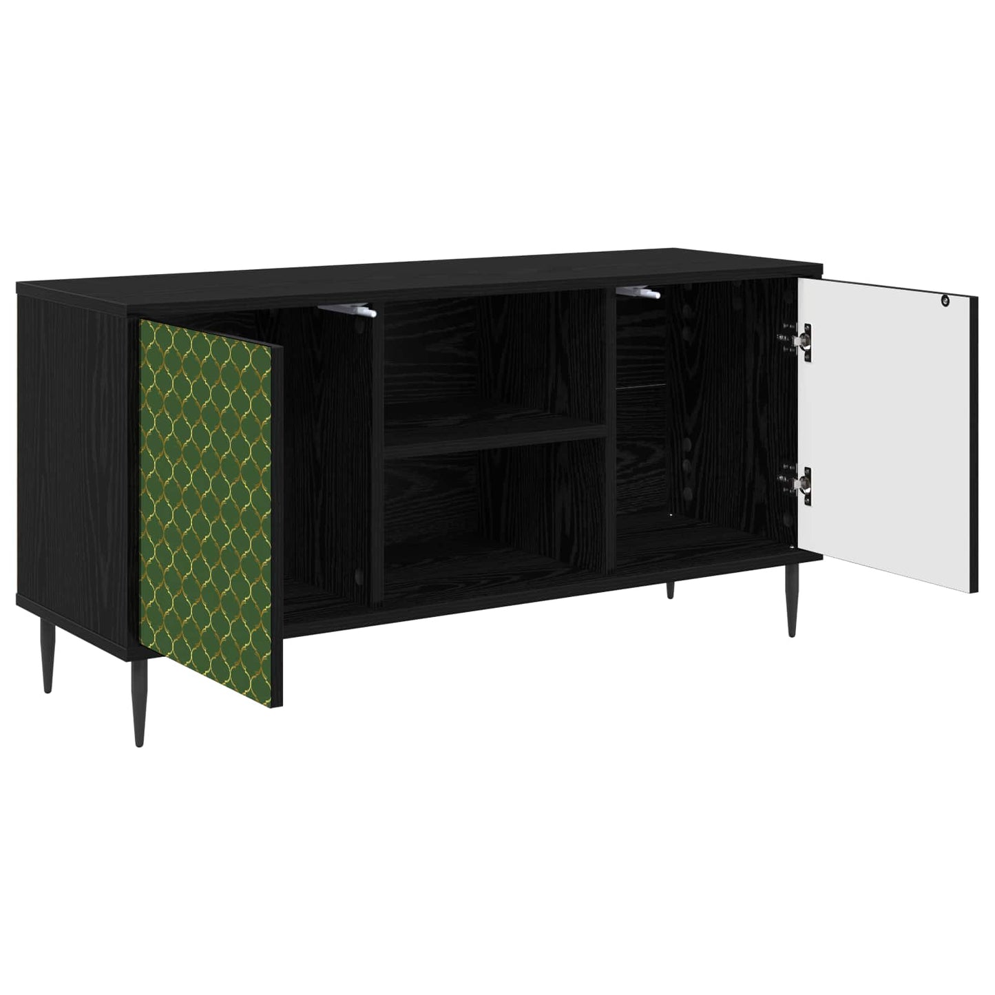 TV Cabinet GELEEN 102 x 33 x 51 cm Black Oak Engineered Wood