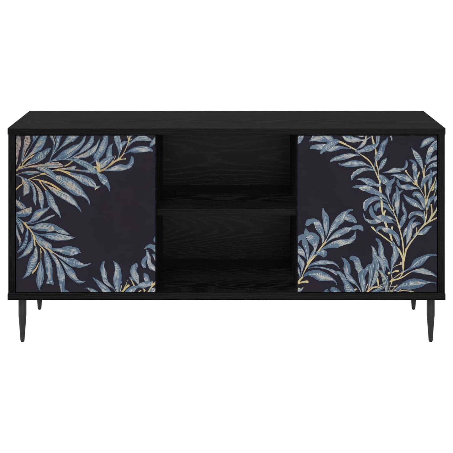 TV Cabinet DOKKUM 102 x 33 x 51 cm Black Oak Engineered Wood