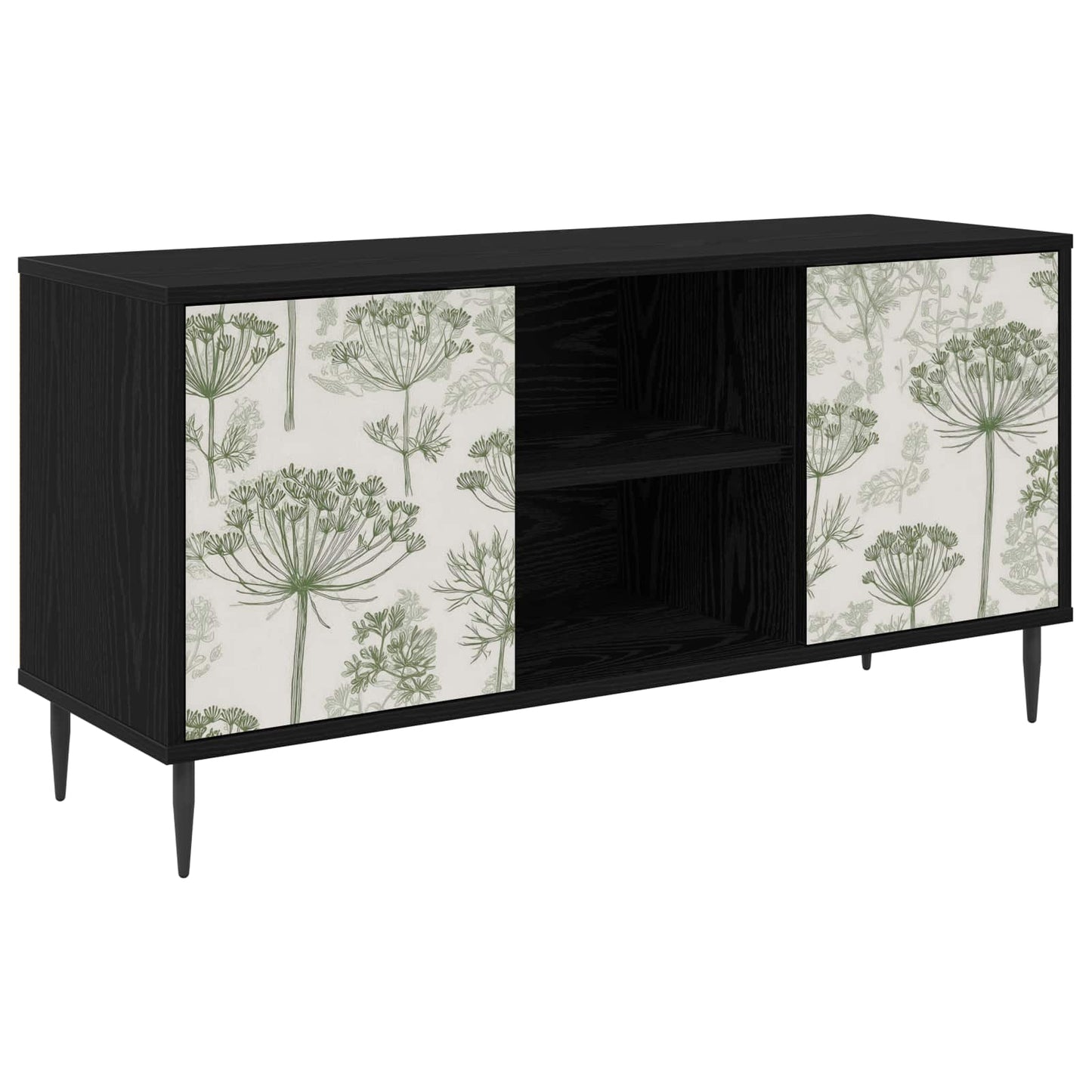 TV Cabinet GOTHA 102 x 33 x 51 cm Black Oak Engineered Wood