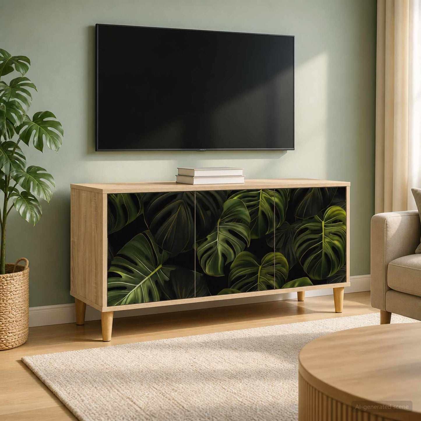 TV Cabinet ELBURG 102 x 33 x 50 cm Sonoma Engineered Wood