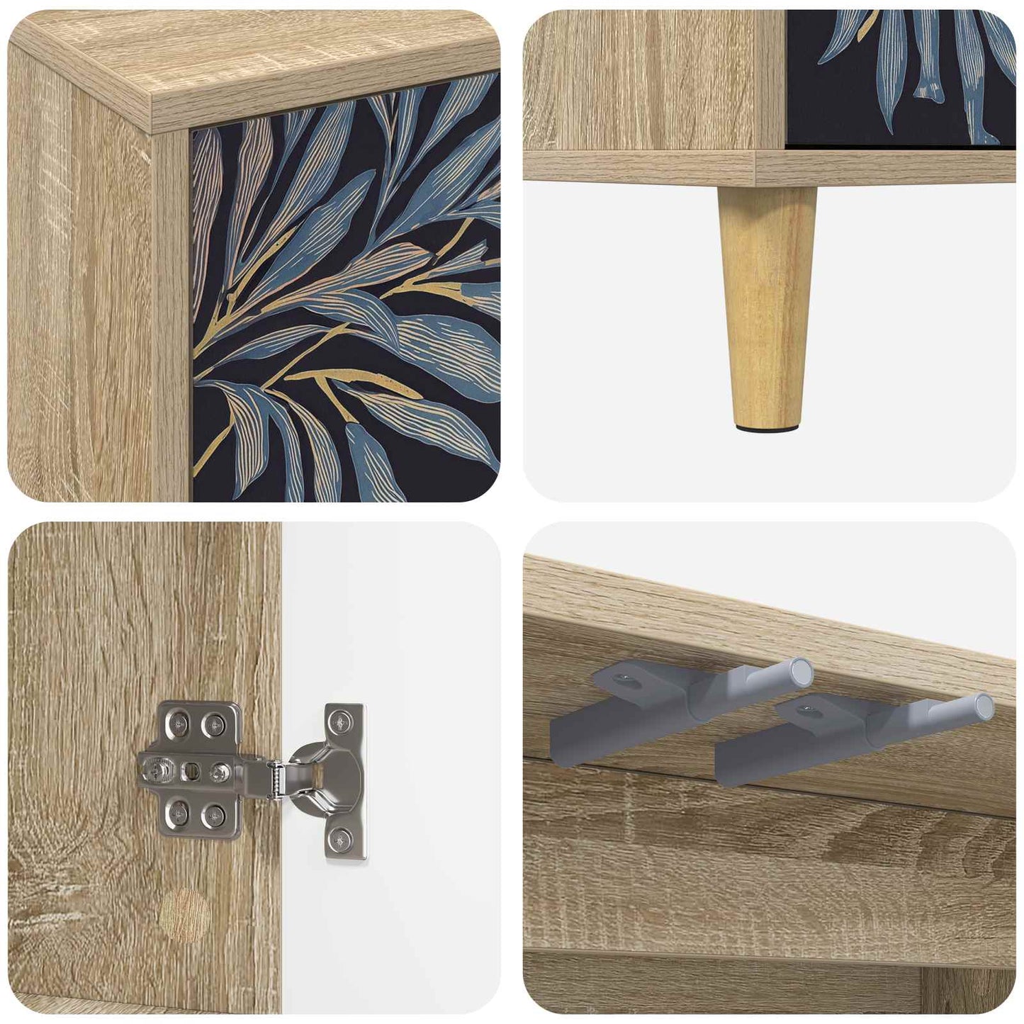 TV Cabinet DOKKUM 102 x 33 x 50 cm Sonoma Engineered Wood