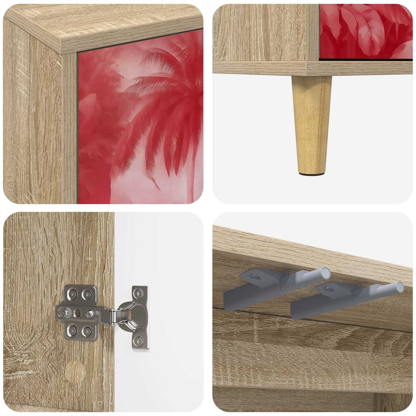 TV Cabinet AACHEN 102 x 33 x 50 cm Sonoma Engineered Wood