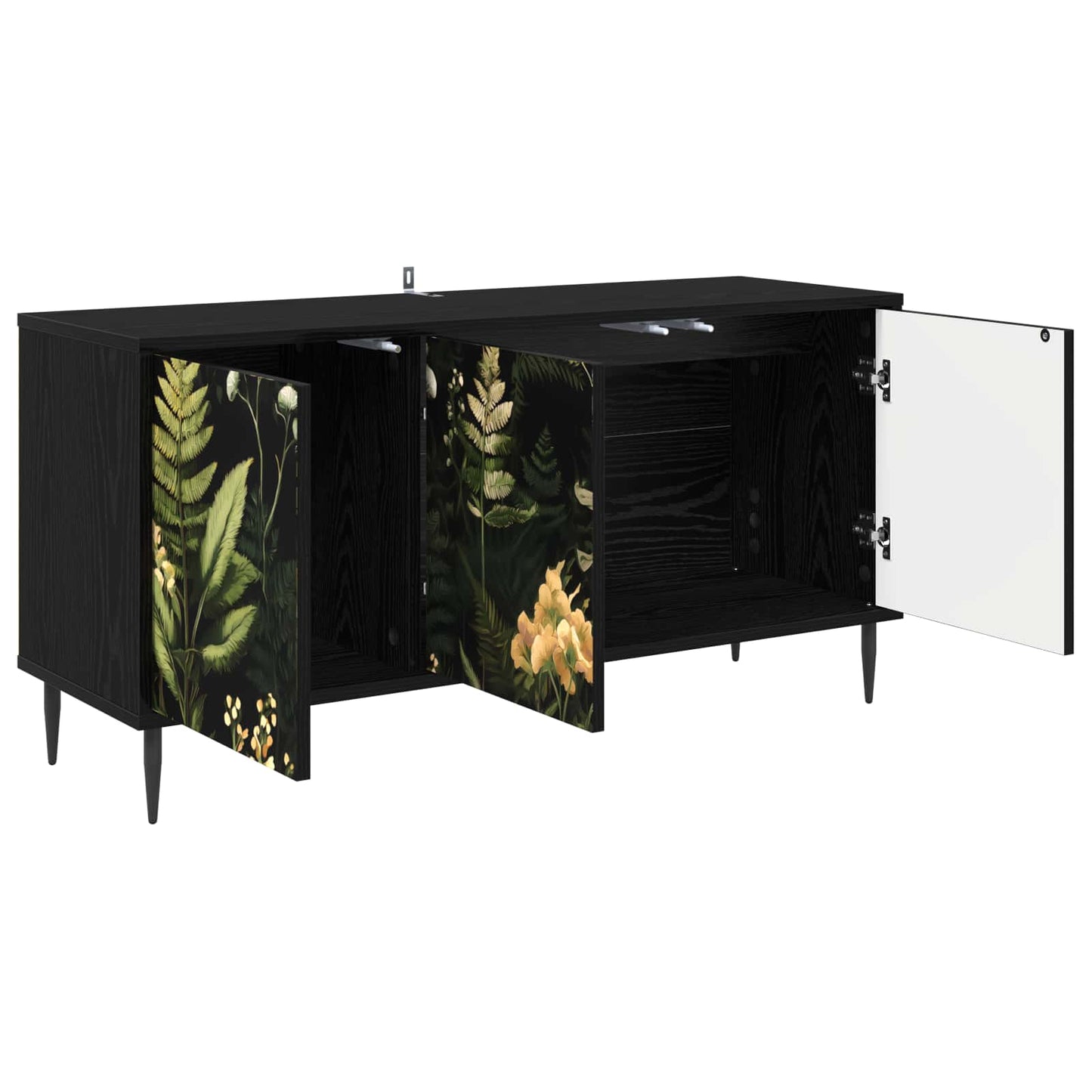 TV Cabinet RHENEN 102 x 33 x 51 cm Black Oak Engineered Wood
