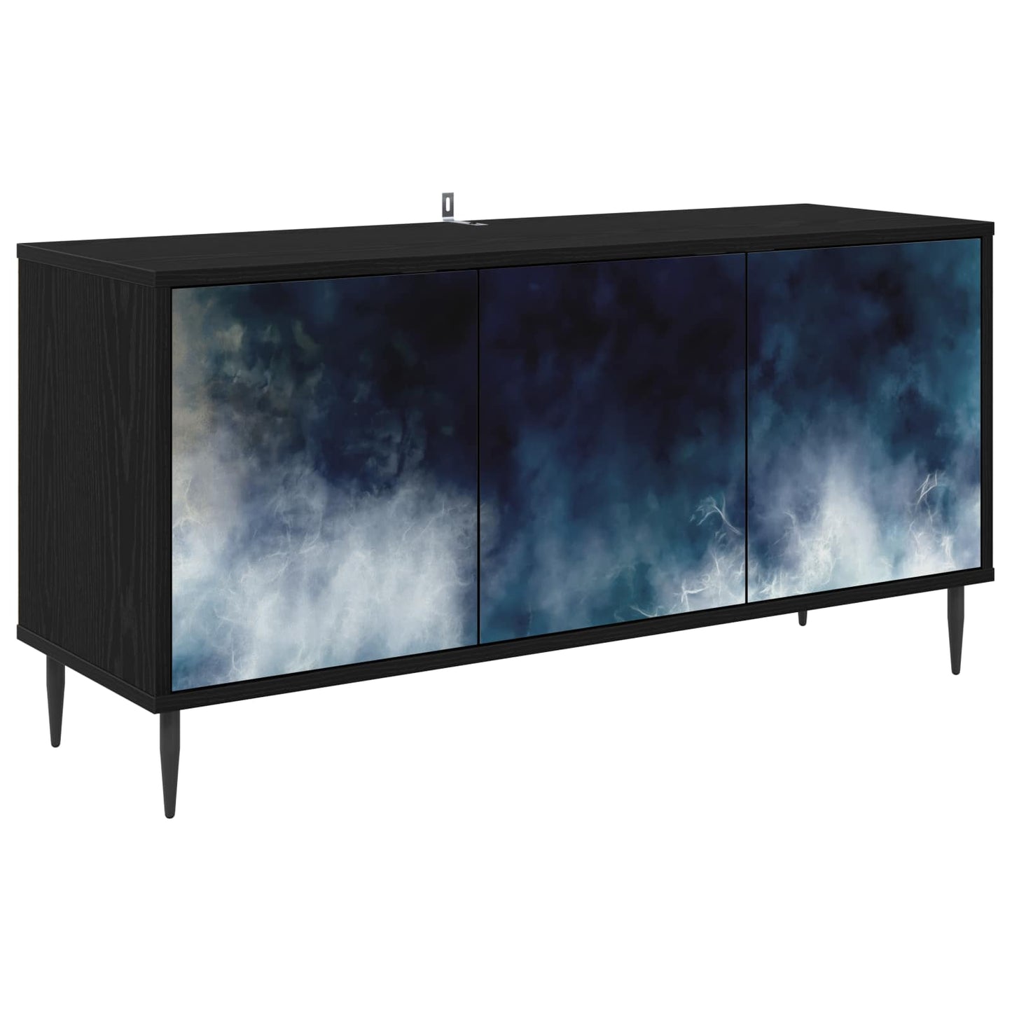 TV Cabinet RAALTE 102 x 33 x 51 cm Black Oak Engineered Wood