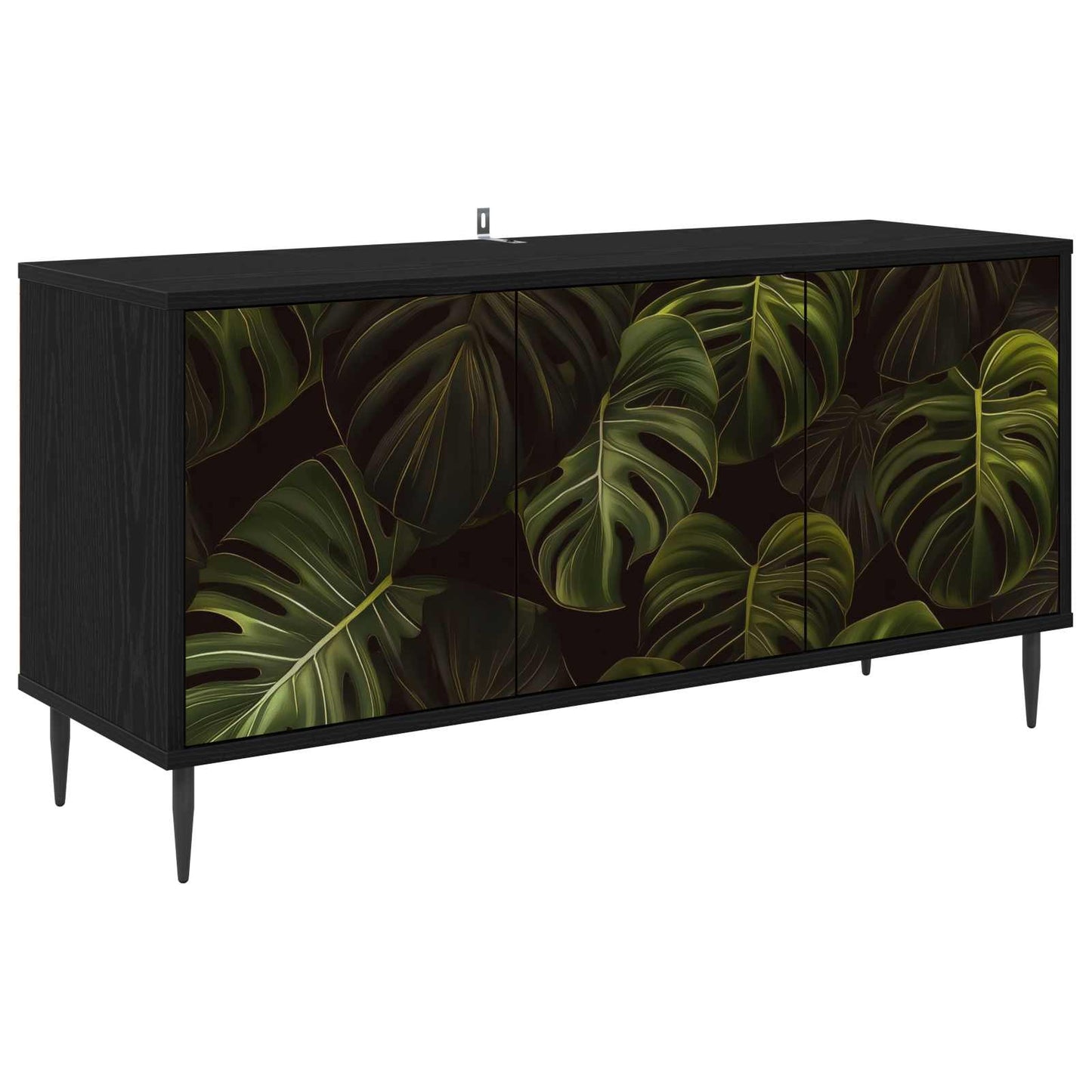 TV Cabinet ELBURG 102 x 33 x 51 cm Black Oak Engineered Wood