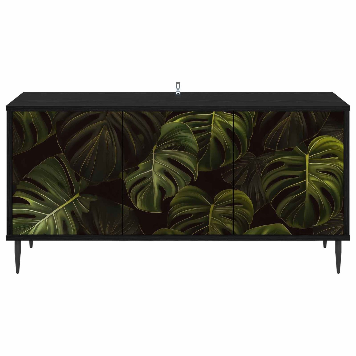 TV Cabinet ELBURG 102 x 33 x 51 cm Black Oak Engineered Wood