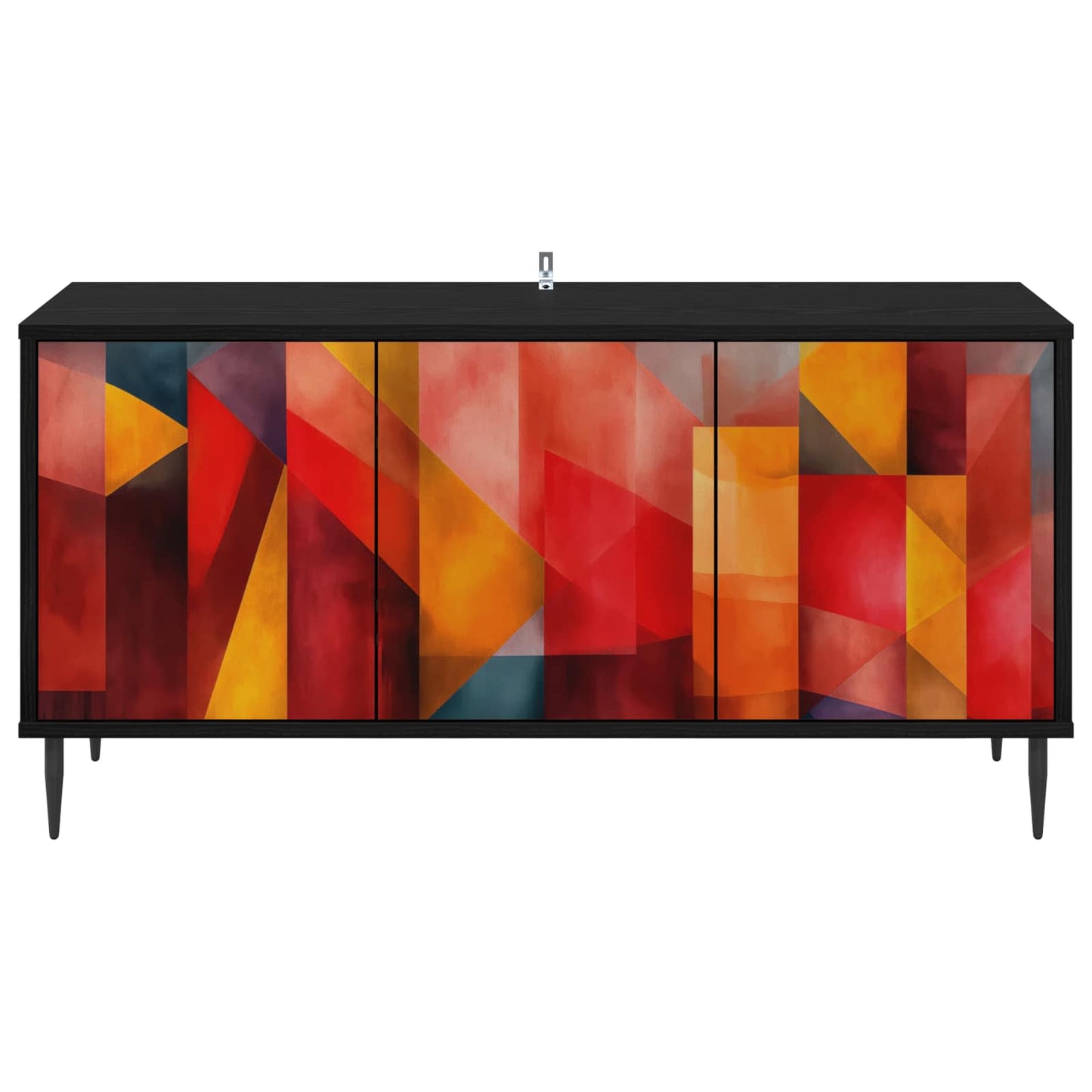 TV Cabinet HEESCH 102 x 33 x 51 cm Black Oak Engineered Wood