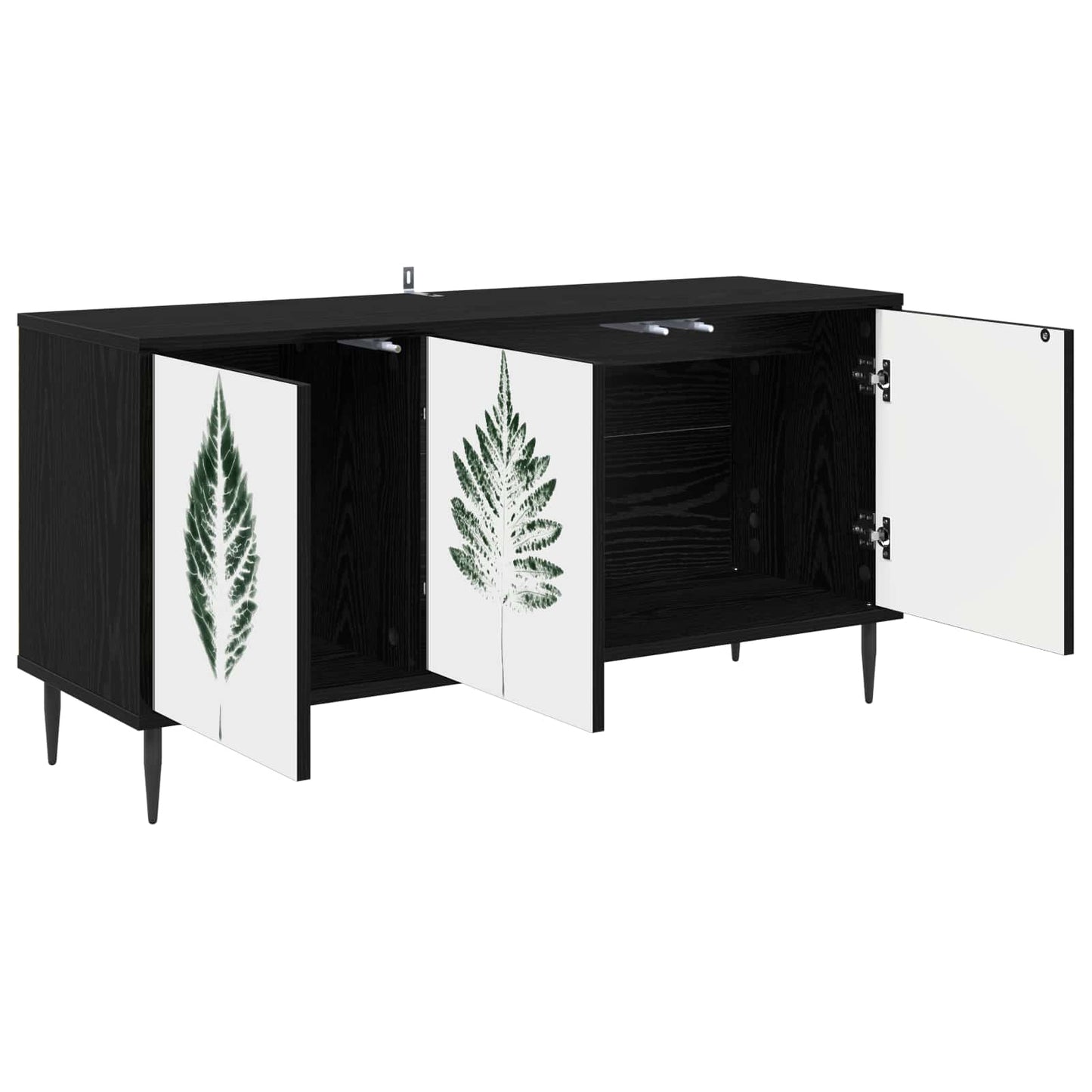 TV Cabinet HANAU 102 x 33 x 51 cm Black Oak Engineered Wood