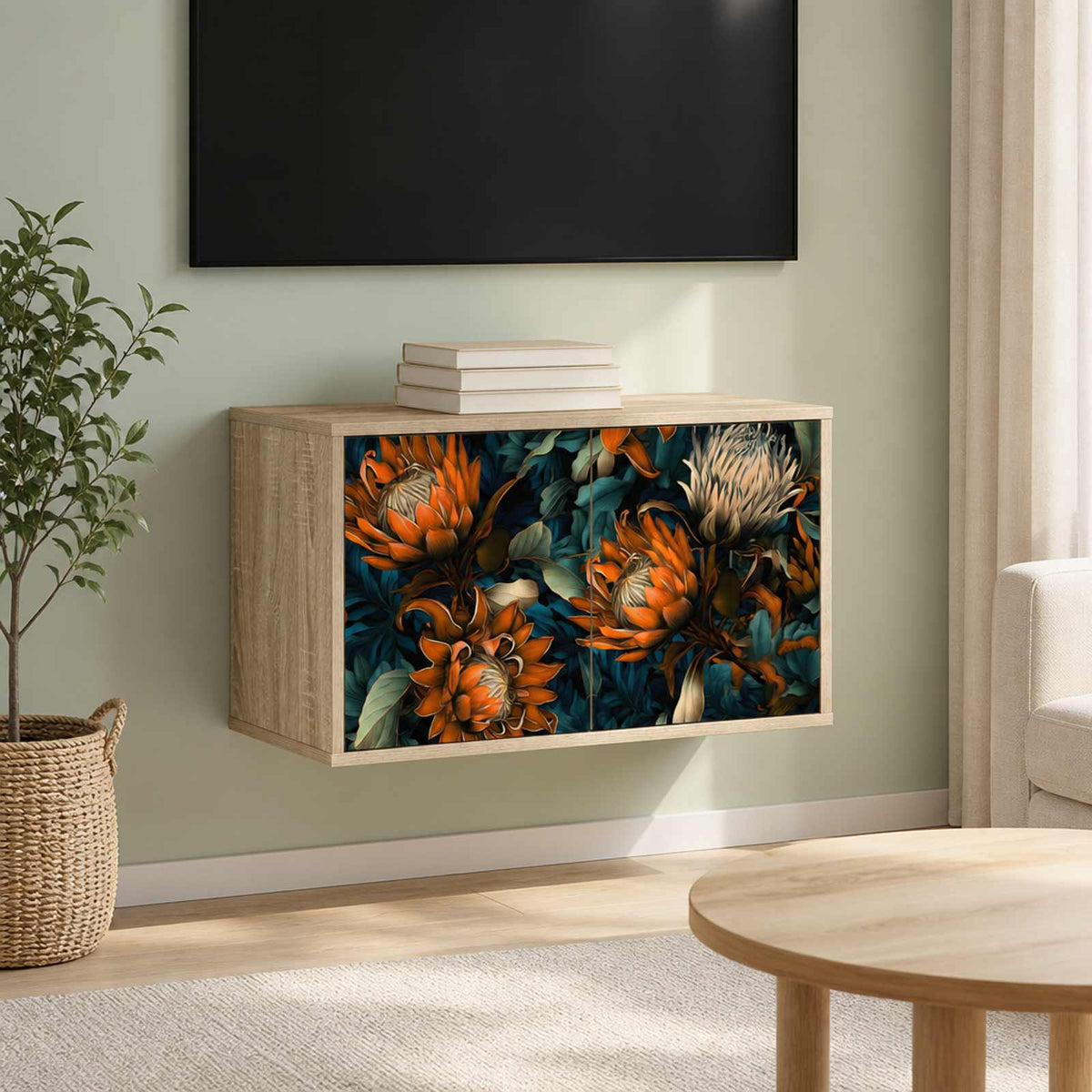 Wall-mounted TV Cabinet LOCHEM 69 x 33 x 40 cm Sonoma Oak