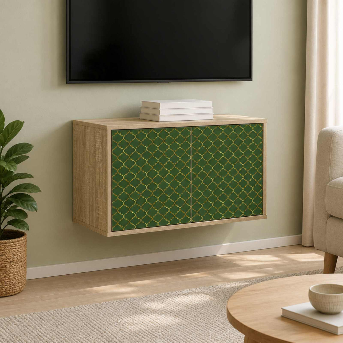 Wall-mounted TV Cabinet GELEEN 69 x 33 x 40 cm Sonoma Oak
