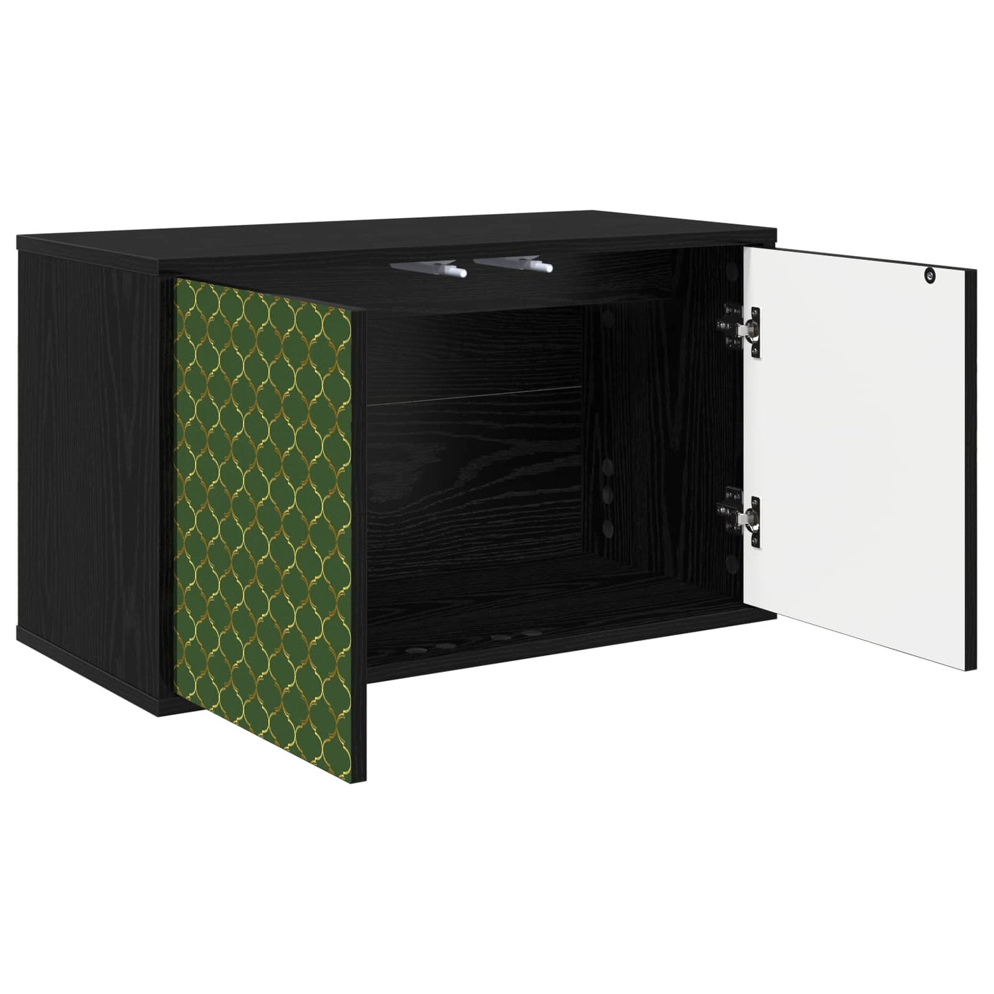Wall-mounted TV Cabinet GELEEN 69 x 33 x 40 cm Black Oak