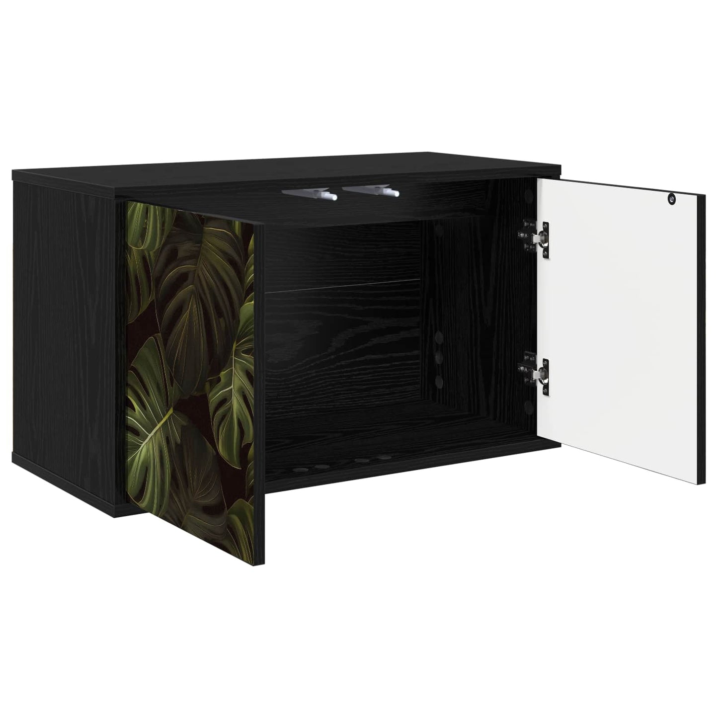 Wall-mounted TV Cabinet ELBURG 69 x 33 x 40 cm Black Oak