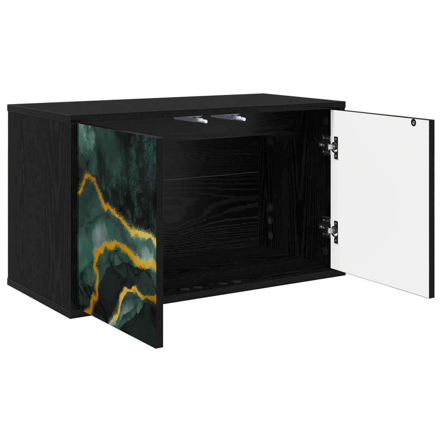 Wall-mounted TV Cabinet WIJHE 69 x 33 x 40 cm Black Oak