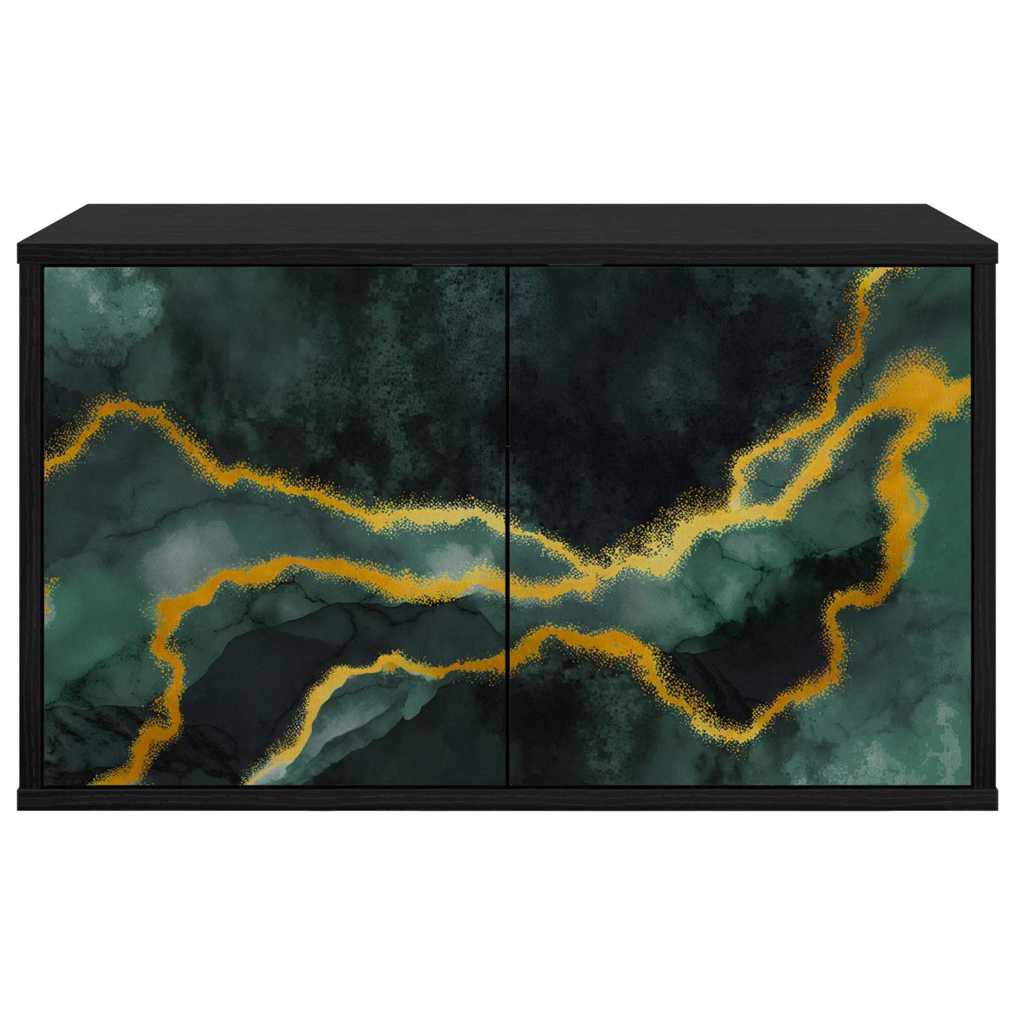 Wall-mounted TV Cabinet WIJHE 69 x 33 x 40 cm Black Oak